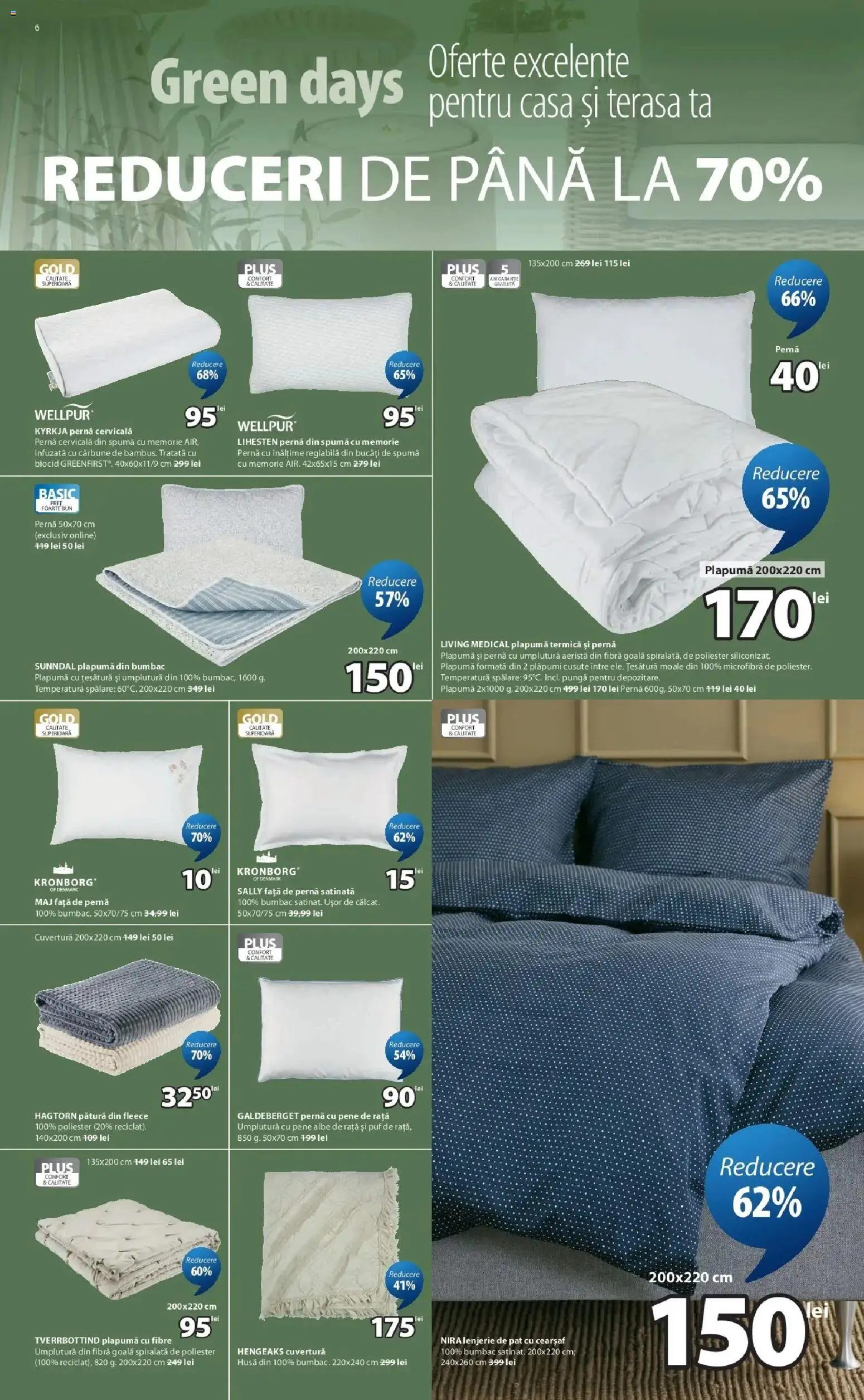 Noul catalog JYSK – valabil de la 16.04.2026 | Pagină: 6 | Produse: Pungă, Cuvertură, Pat, Rață