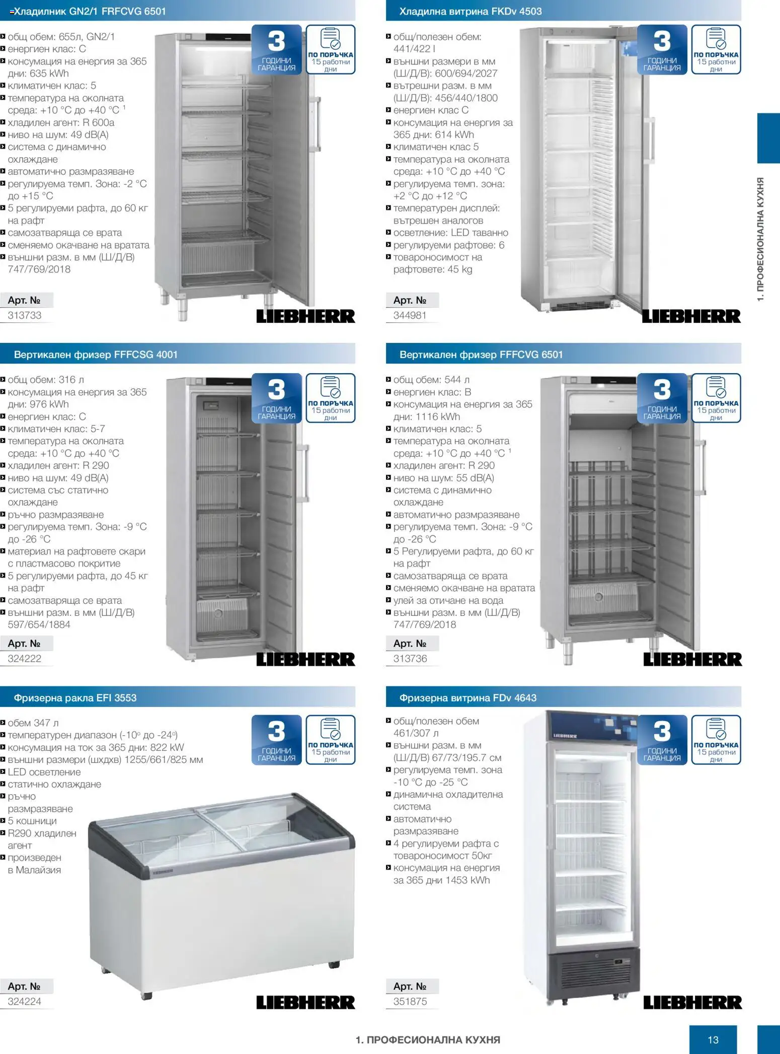 {H1} | Страница: 13 | Продукти: Врата, Вода, Хладилник, Фризер