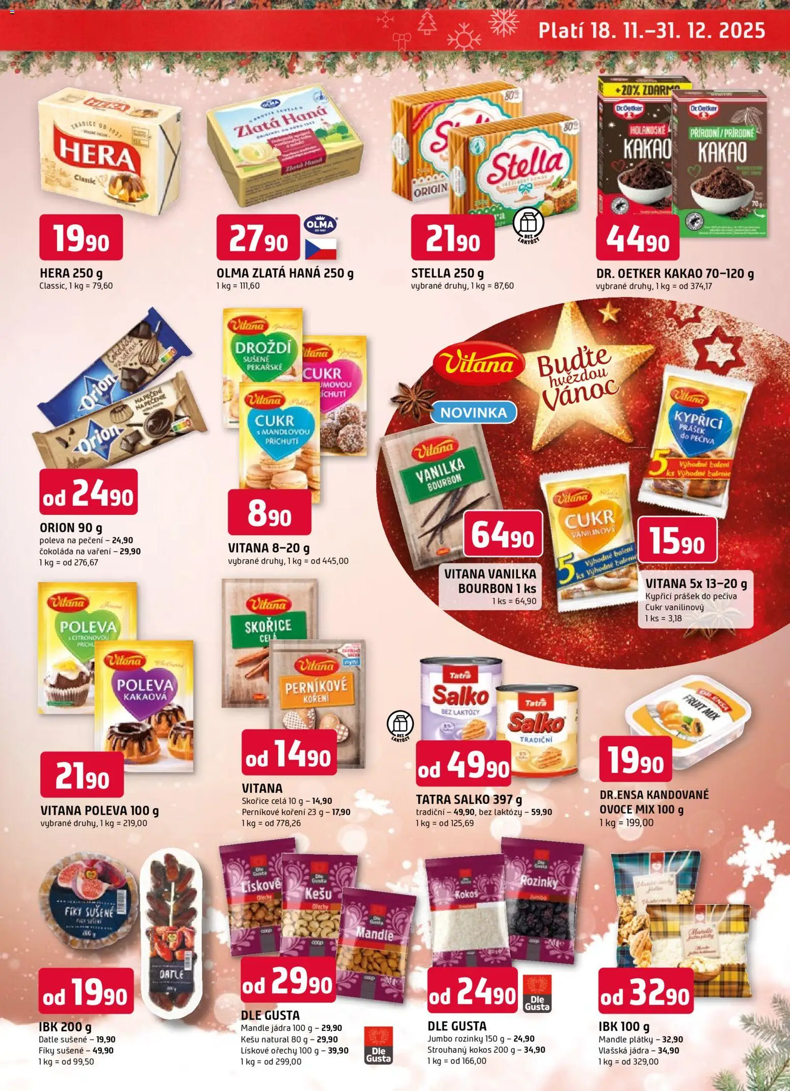 Trefa leták - Vánoční speciál od 19.11.2025 | Strana: 9 | Produkty: Kešu, Bourbon, Lískové ořechy, Cukr