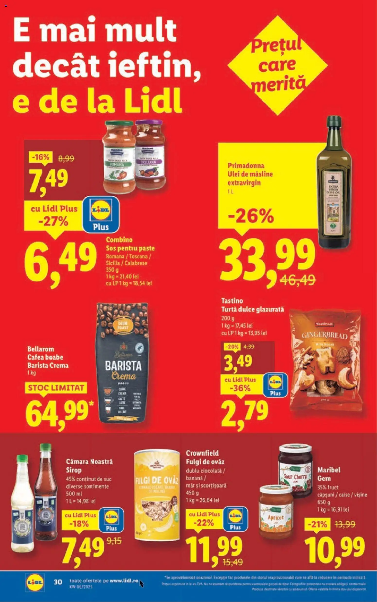 Noul catalog Lidl – valabil de la 02.02.2026 | Pagină: 30 | Produse: Măsline, Ulei, Suc, Sos