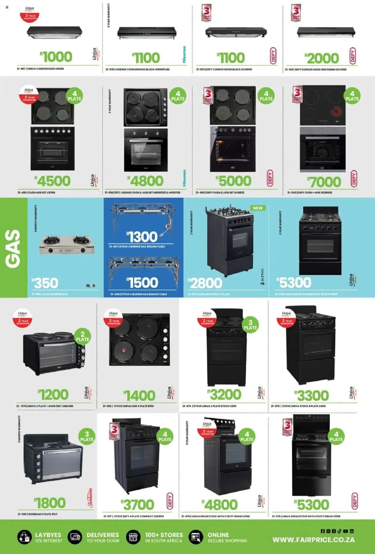 New Fair Price catalogue – valid from 01.10.2025 | Page: 3 | Products: Hob, Stove, Hood, Gas stove