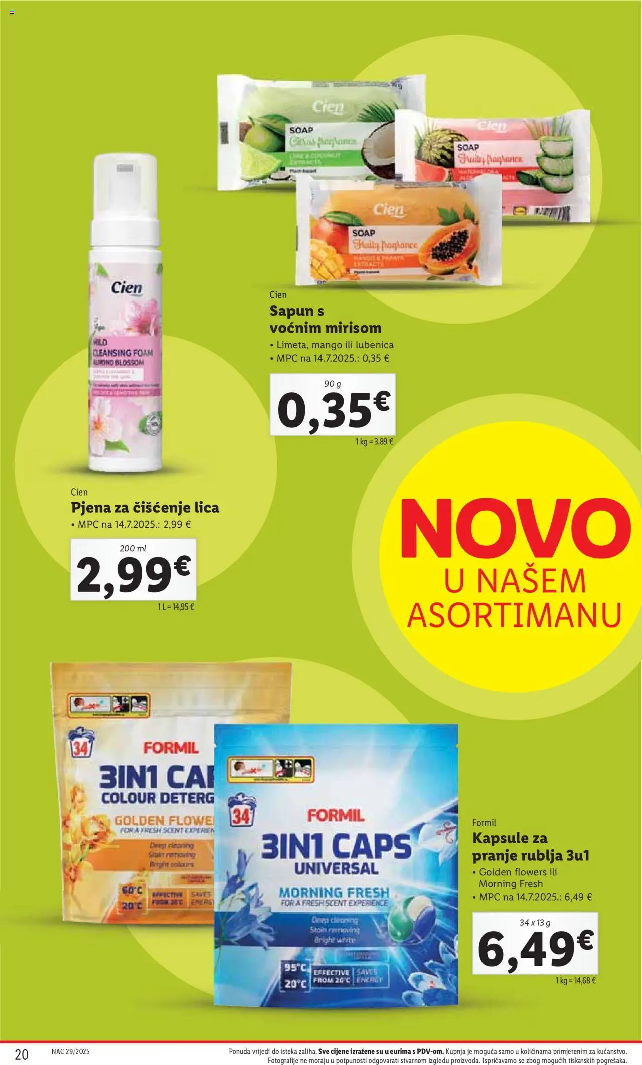 Lidl katalog | vrijedi od 14.07.2025 | Stranica: 20 | Proizvodi: Sapun, Mango, Lubenica, Kapsule za pranje rublja