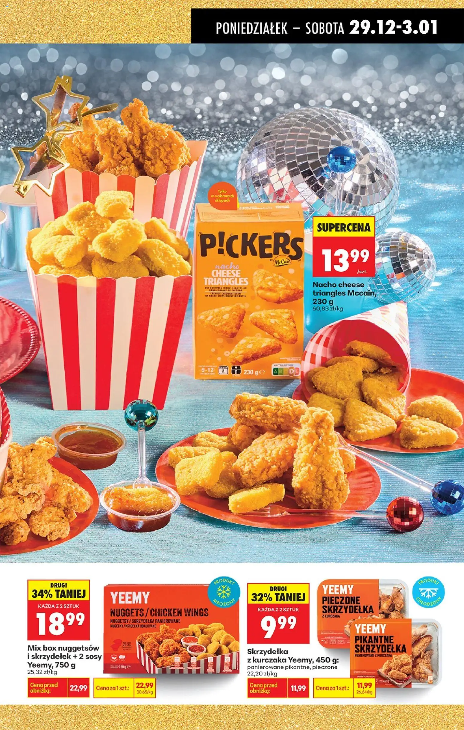 Biedronka gazetka od 29.12.2025 | Strona: 19 | Produkty: Skrzydełka z kurczaka, Nuggets, Cheddar