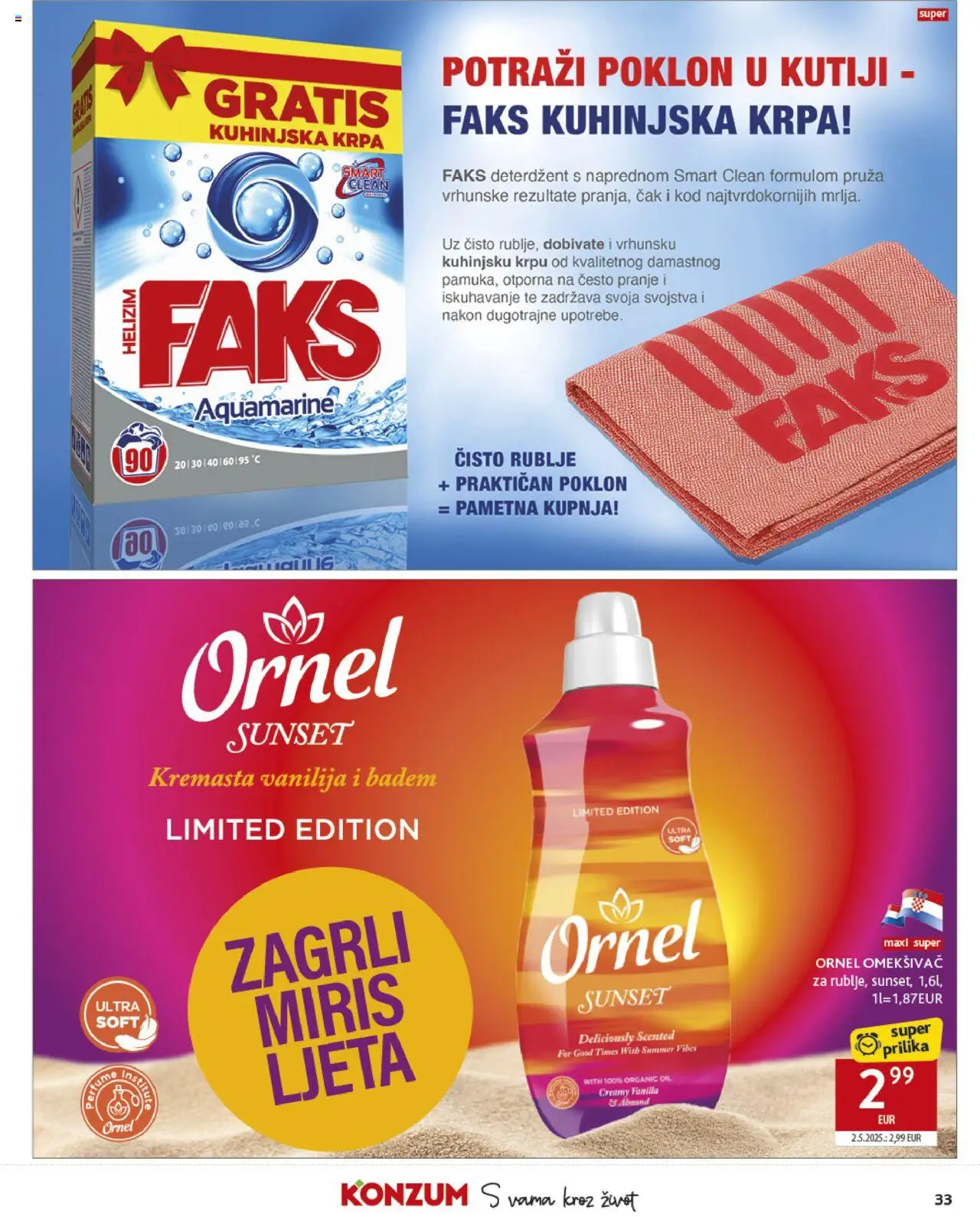 Konzum HR akciós ujság - amely érvényes a következő dátumtól: 13.08.2025 | Oldal: 33