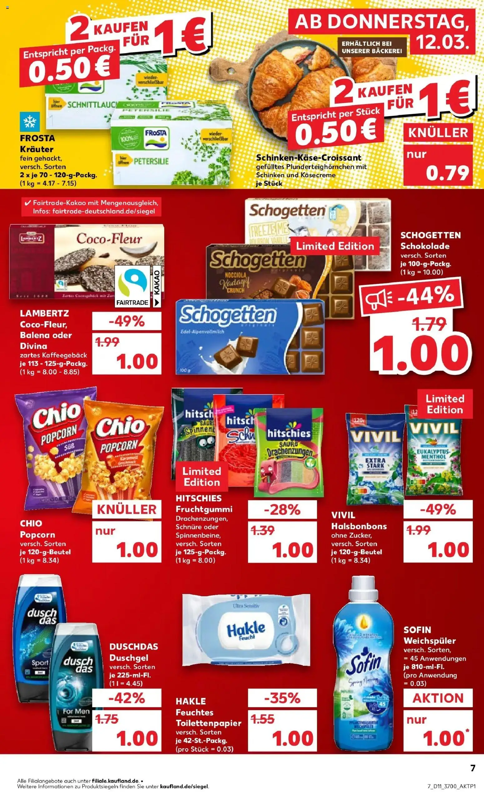 Kaufland Prospekt Bentwisch	 – gültig ab 09.03.2026 | Seite: 19 | Produkte: Duschdas, Shower Gel, Schogetten, Feuchtes Toilettenpapier