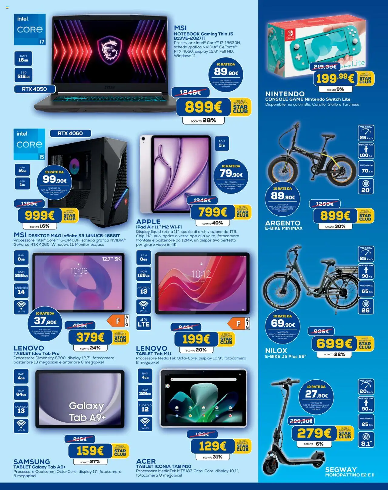 Volantino Euronics del 31.07.2025 | Pagina: 6 | Prodotti: Monopattino, Tablet, Fotocamera, Ipad