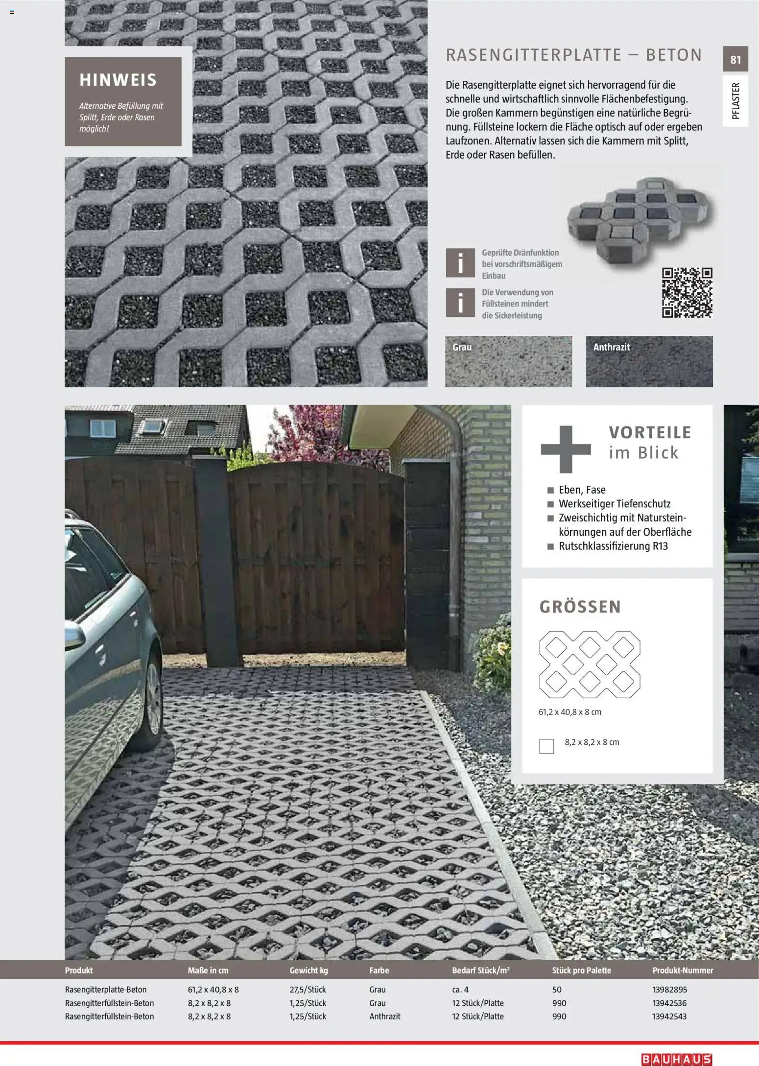 Bauhaus Gartenbaumaterialien gültig ab 01.04.2026 | Seite: 81 | Produkte: Gewicht