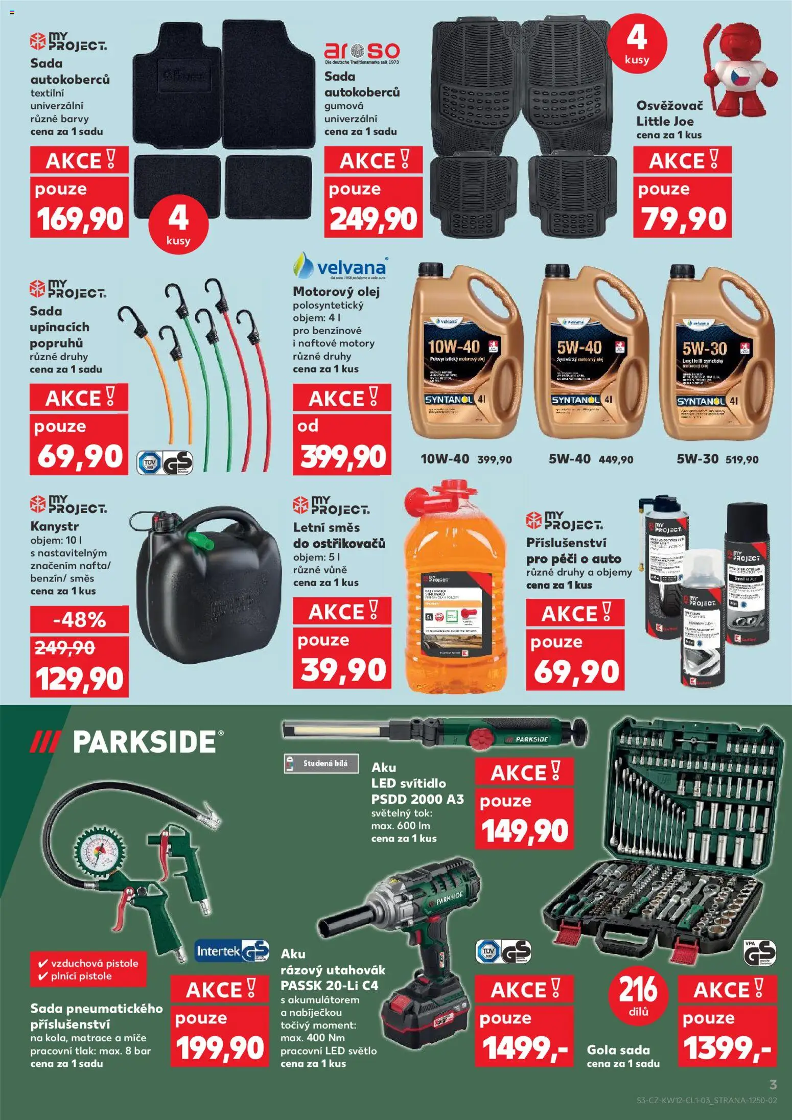 Kaufland leták - Spotřební zboží od 18.03.2026 | Strana: 3 | Produkty: Rázový utahovák, My Project, Matrace, LED