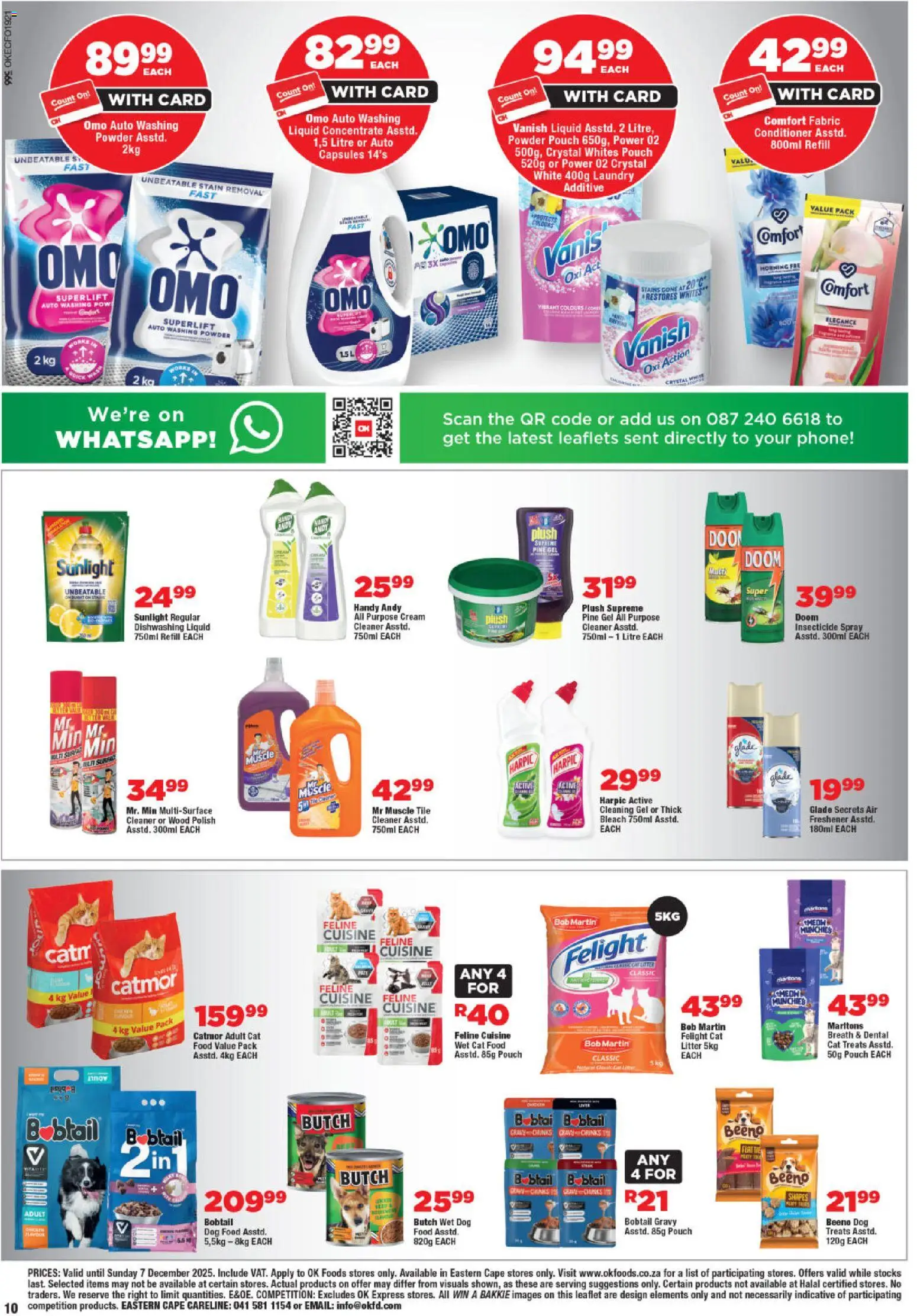 New OK Foods catalogue – valid from 25.11.2025 | Page: 10 | Products: Phone, Gravy, Washing powder, Cat food