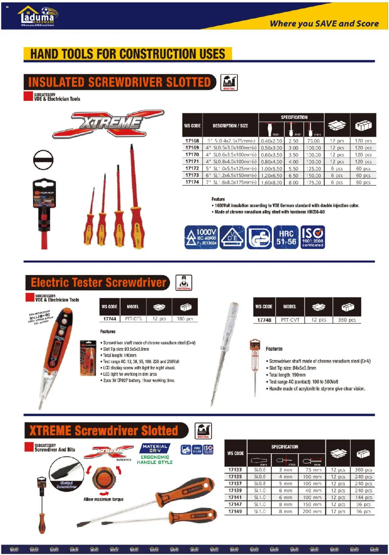 New Laduma Hardware catalogue – valid from 01.06.2024 | Page: 20 | Products: Battery, Light