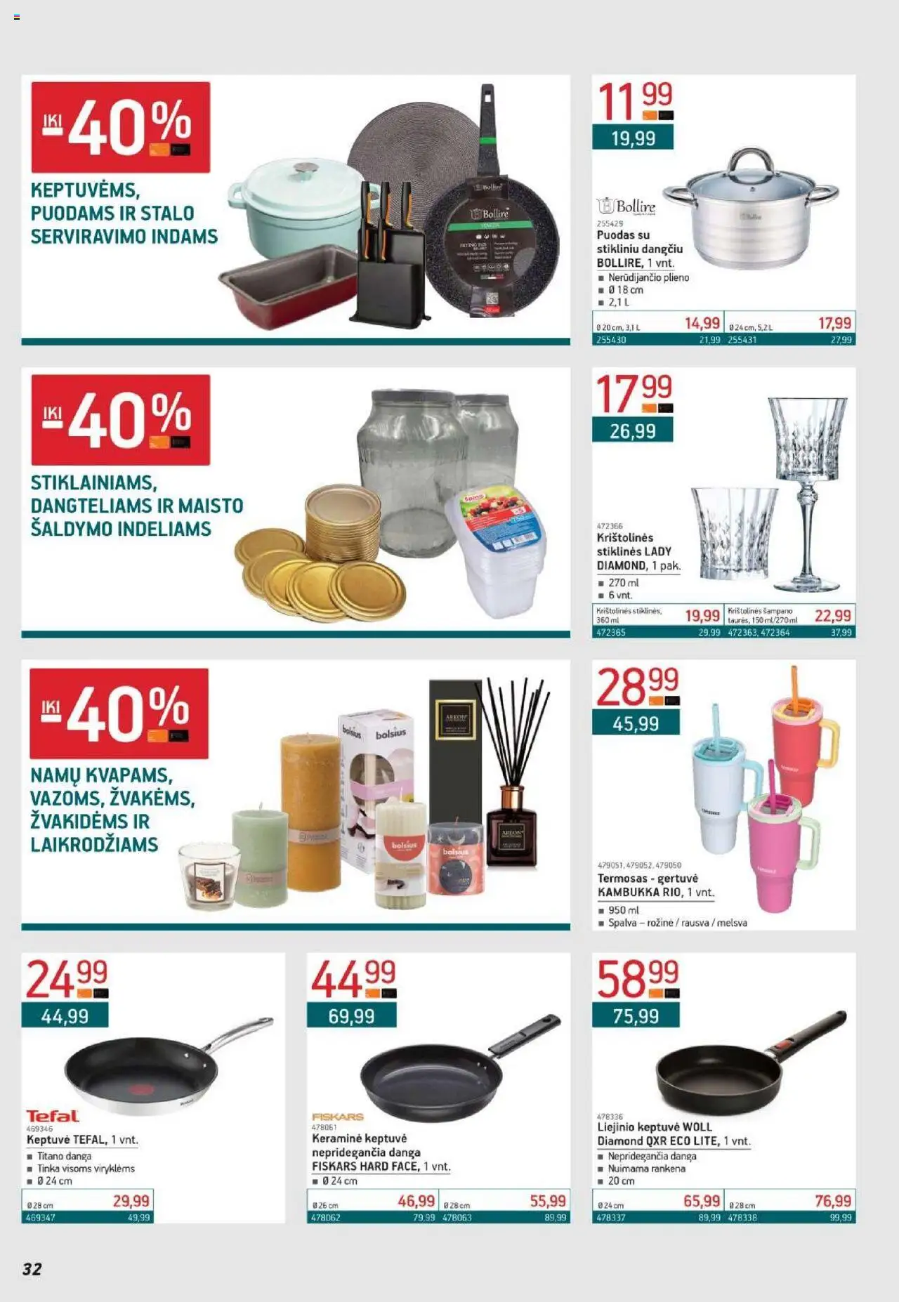 ERMITAŽAS leidinys│galioja nuo 02.06.2025 | Puslapis: 32 | Prekių: Keptuvė, Puodas