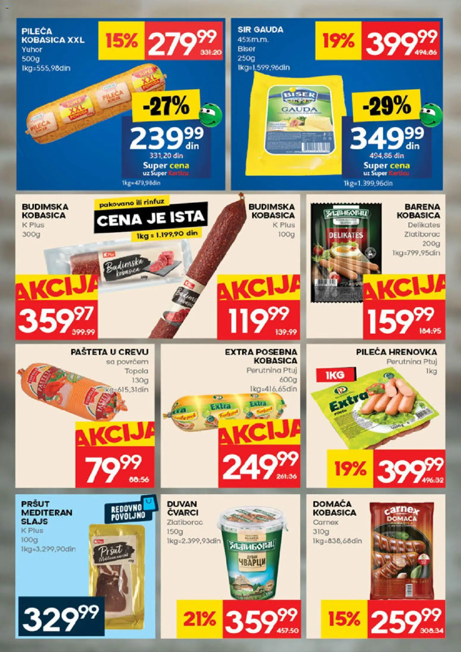 Roda katalog - važi od 26.03.2026 | Strana: 8 | Proizvode: Pršut, Čvarci, Sir, Pašteta