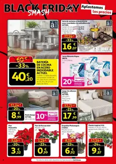 Vista previa Alcampo - Black Friday válido desde el 06.11.2025 | Página: 8 | Productos: Cocina, Cama, Batería, Maceta