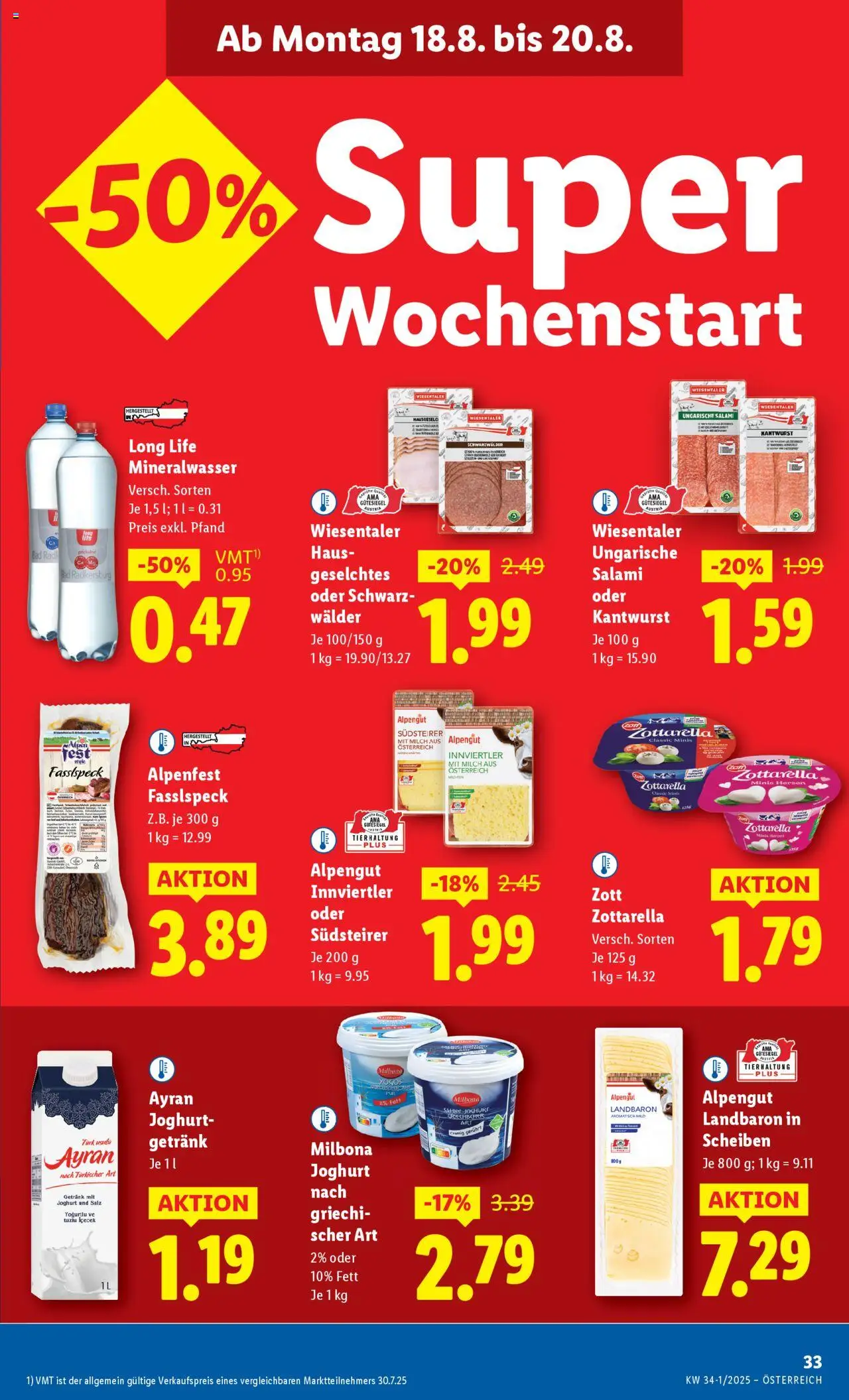 Lidl Flugblatt gültig ab 14.08.2025 | Seite: 37 | Produkte: Salz, Bad, Milch, Salami