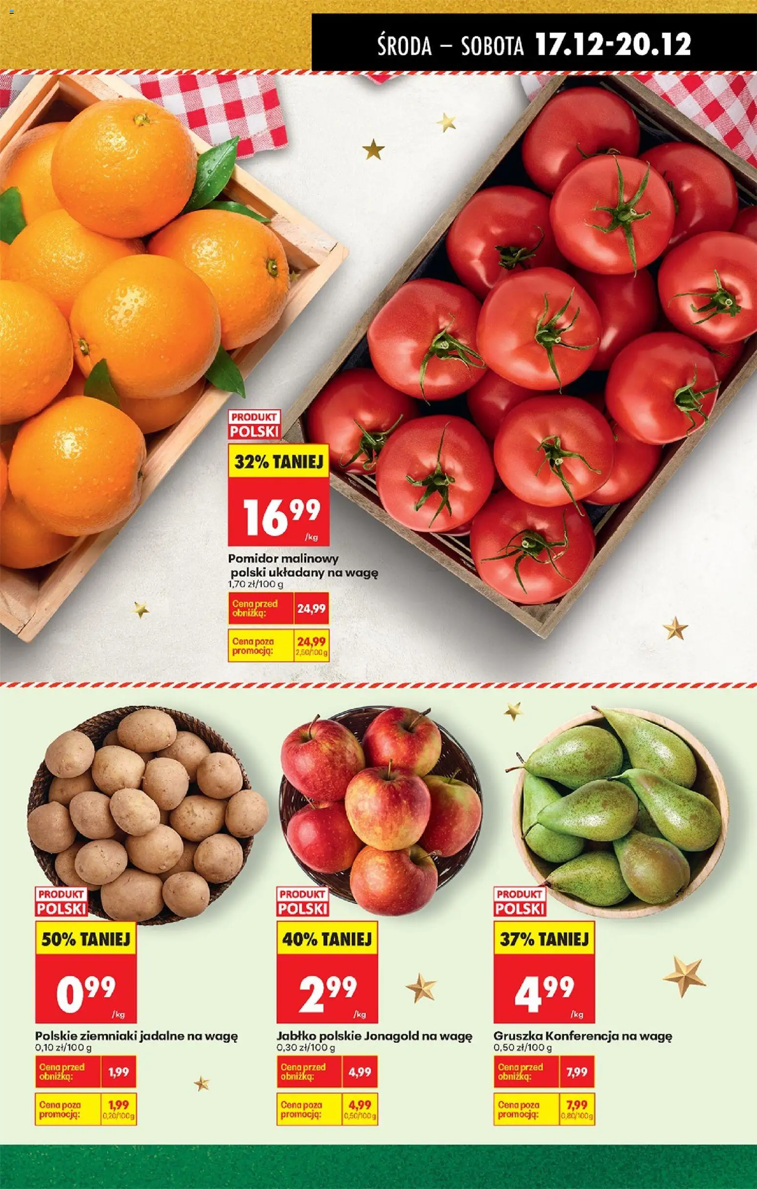 Biedronka gazetka - Oferta w tym tygodniu od 17.12.2025 | Strona: 35 | Produkty: Pomidor malinowy, Gruszka, Ziemniaki
