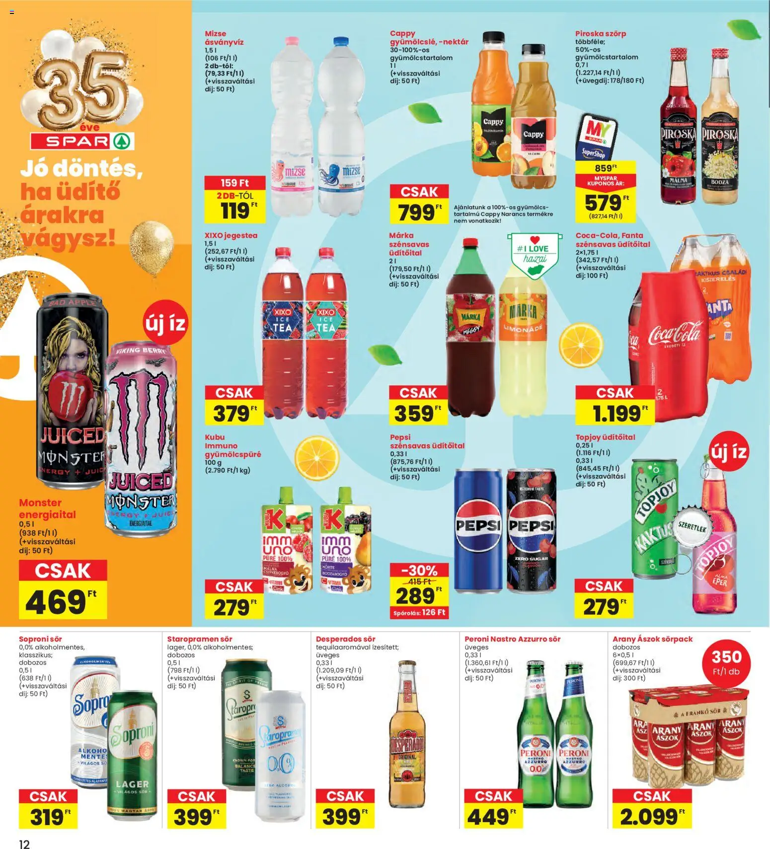 Interspar akciós ujság - amely érvényes a következő dátumtól: 05.02.2026 | Oldal: 12 | Termékek: Szörp, Ásványvíz, Narancs, Eper