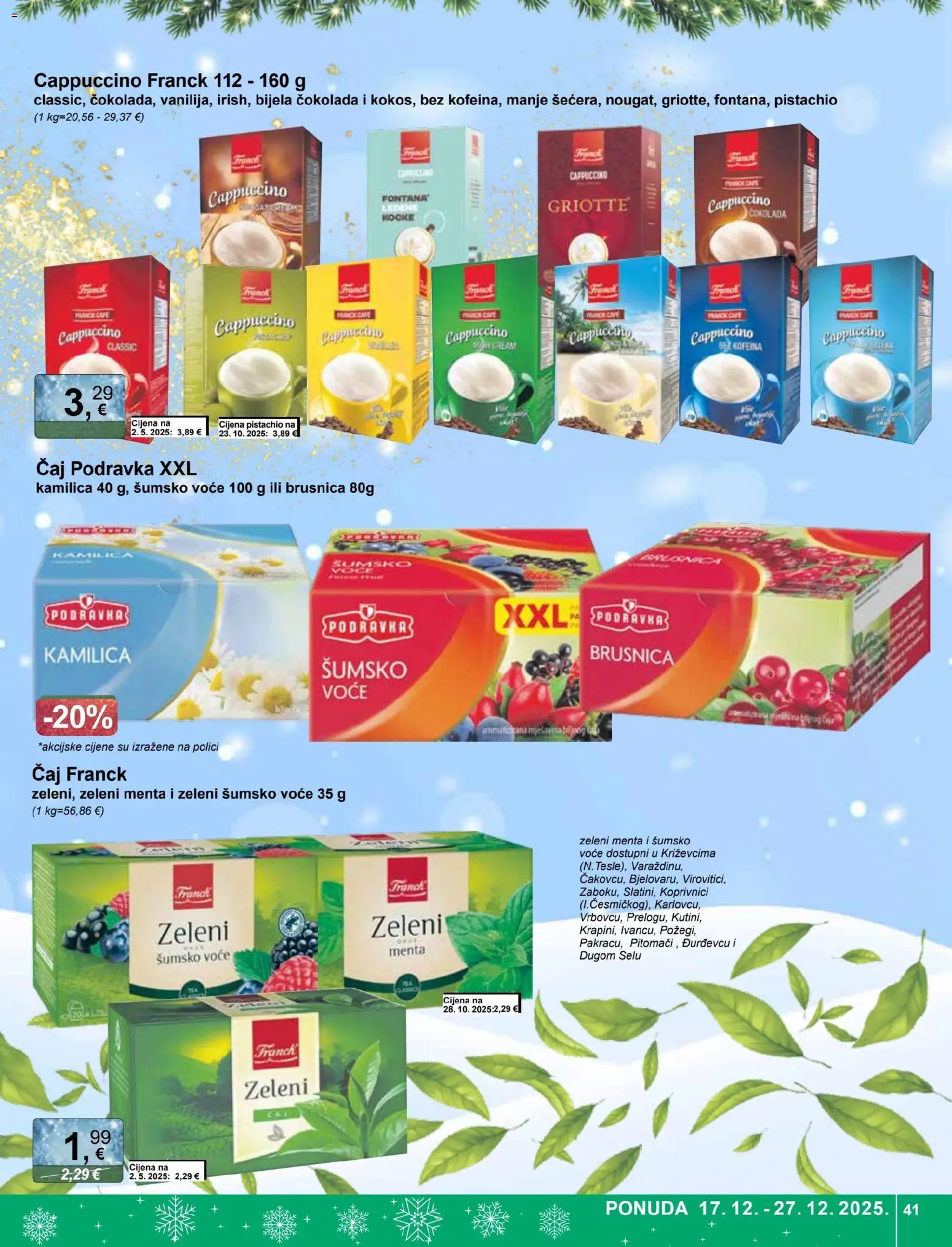 KTC katalog | vrijedi od 17.12.2025 | Stranica: 41 | Proizvodi: Šumsko voće, Čaj, Voće, Brusnica