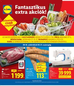 Lidl - Soltvadkert, Pécs, Békéscsaba, Budapest, Eger - amely érvényes a következő dátumtól: 18.09.2025