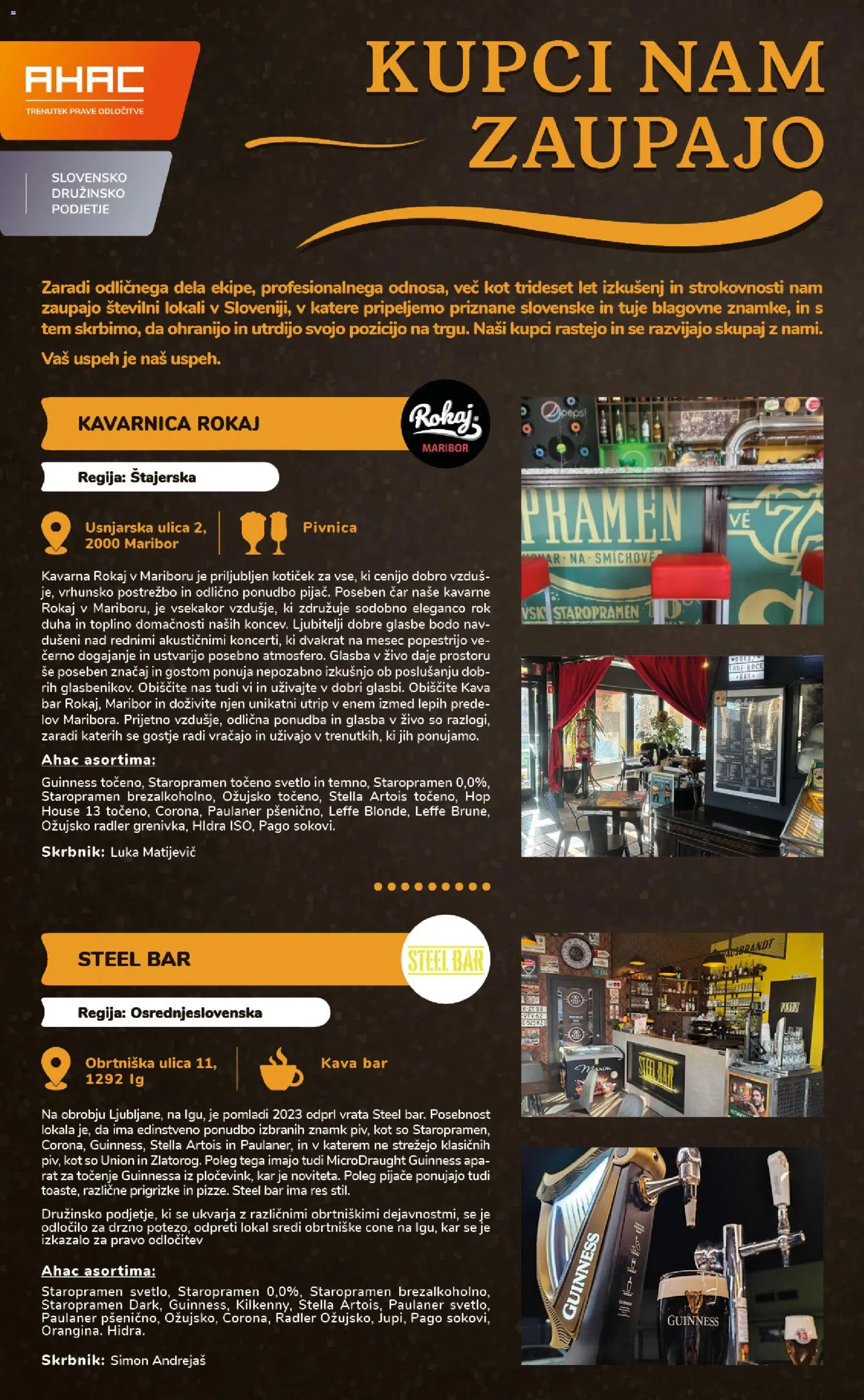 Novi Ahac katalog ponudbe – veljaven od 01.01.2026 | Stran: 12 | Izdelki: Radler, Kava, Vrata