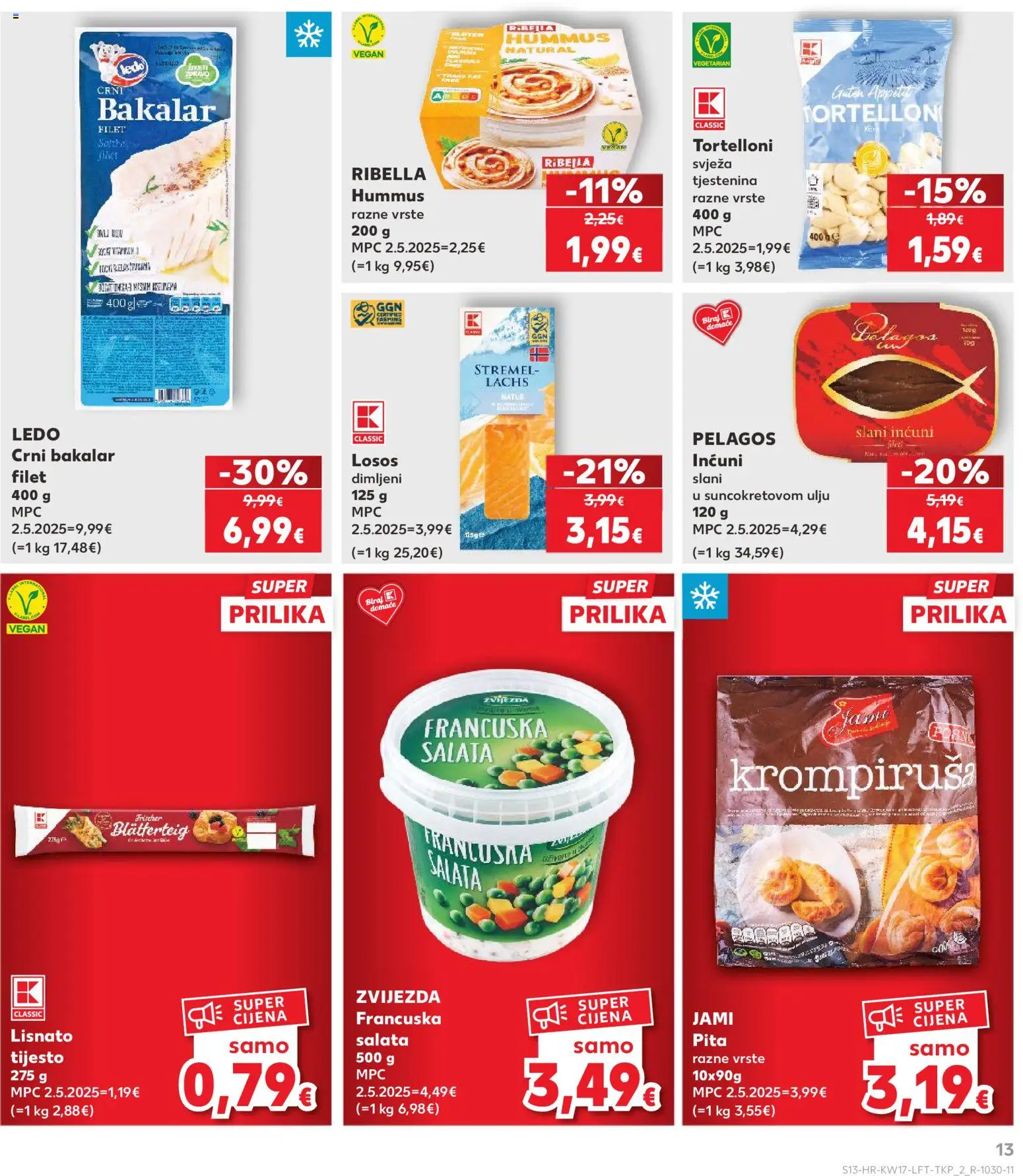 Kaufland katalog | vrijedi od 22.04.2026 | Stranica: 13 | Proizvodi: Tortellini, Tjestenina, Ledo, Lisnato tijesto