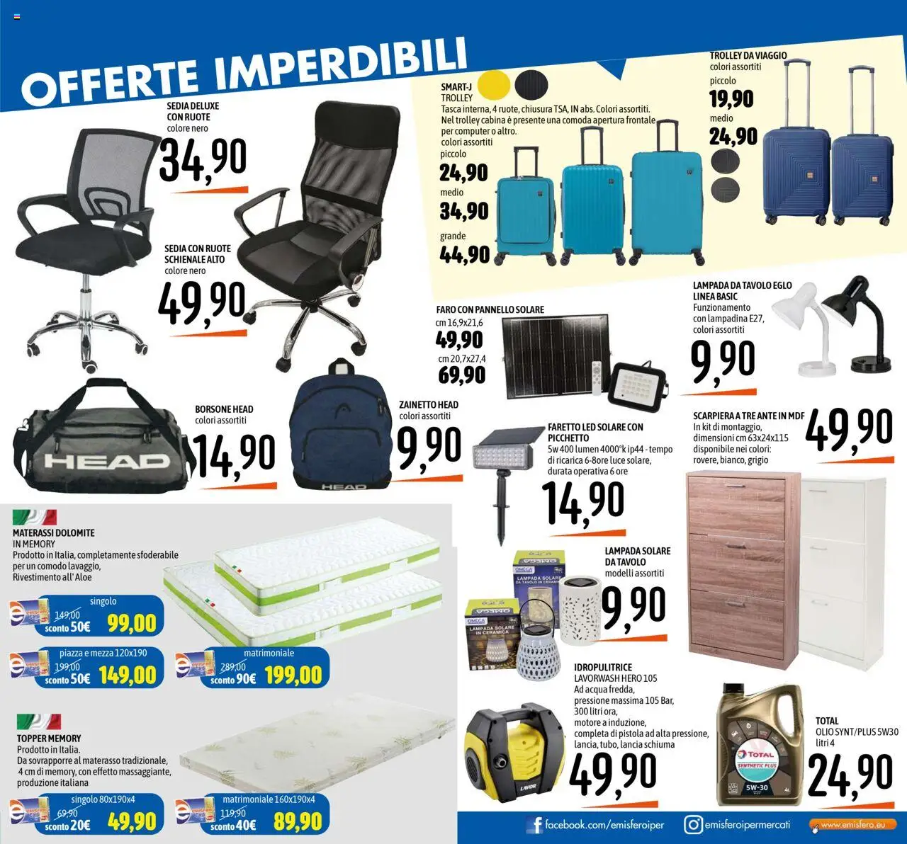 Volantino Emisfero del 07.08.2025 | Pagina: 27 | Prodotti: Acqua, Lampada solare, Trolley, Tavolo