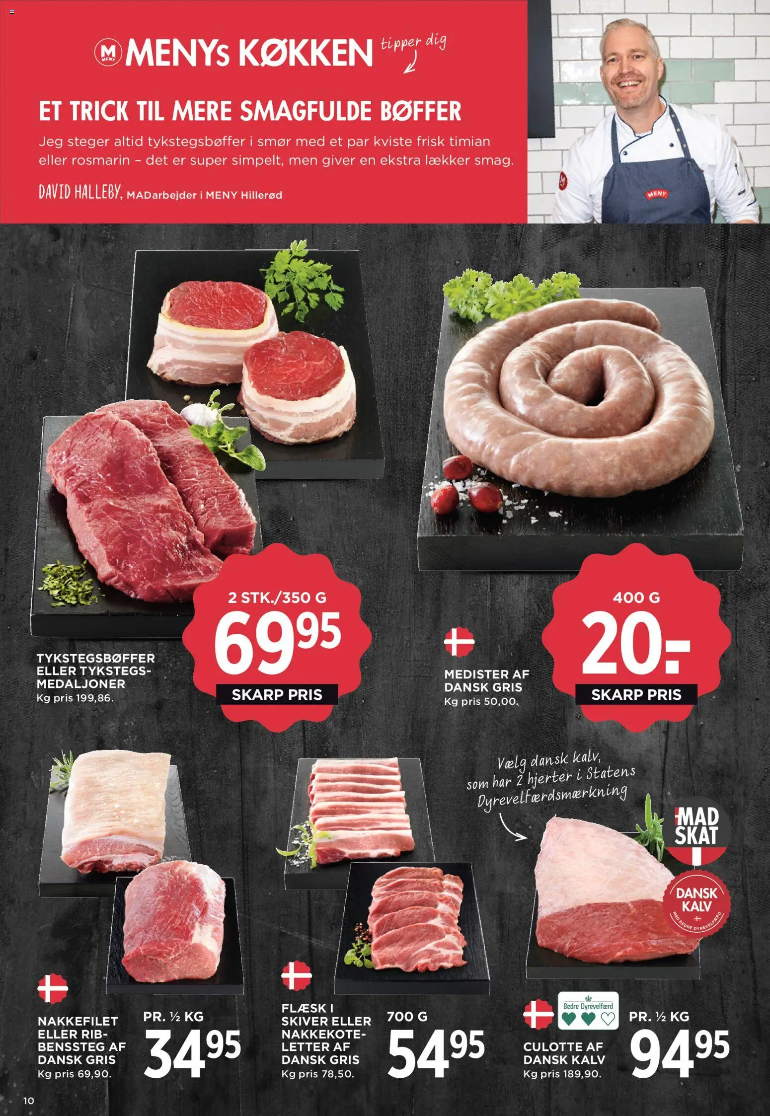 Meny tilbudsavis – gyldig fra 13.02.2026 | Side: 12 | Produkter: Smør, Bøffer, Nakkefilet, Søm