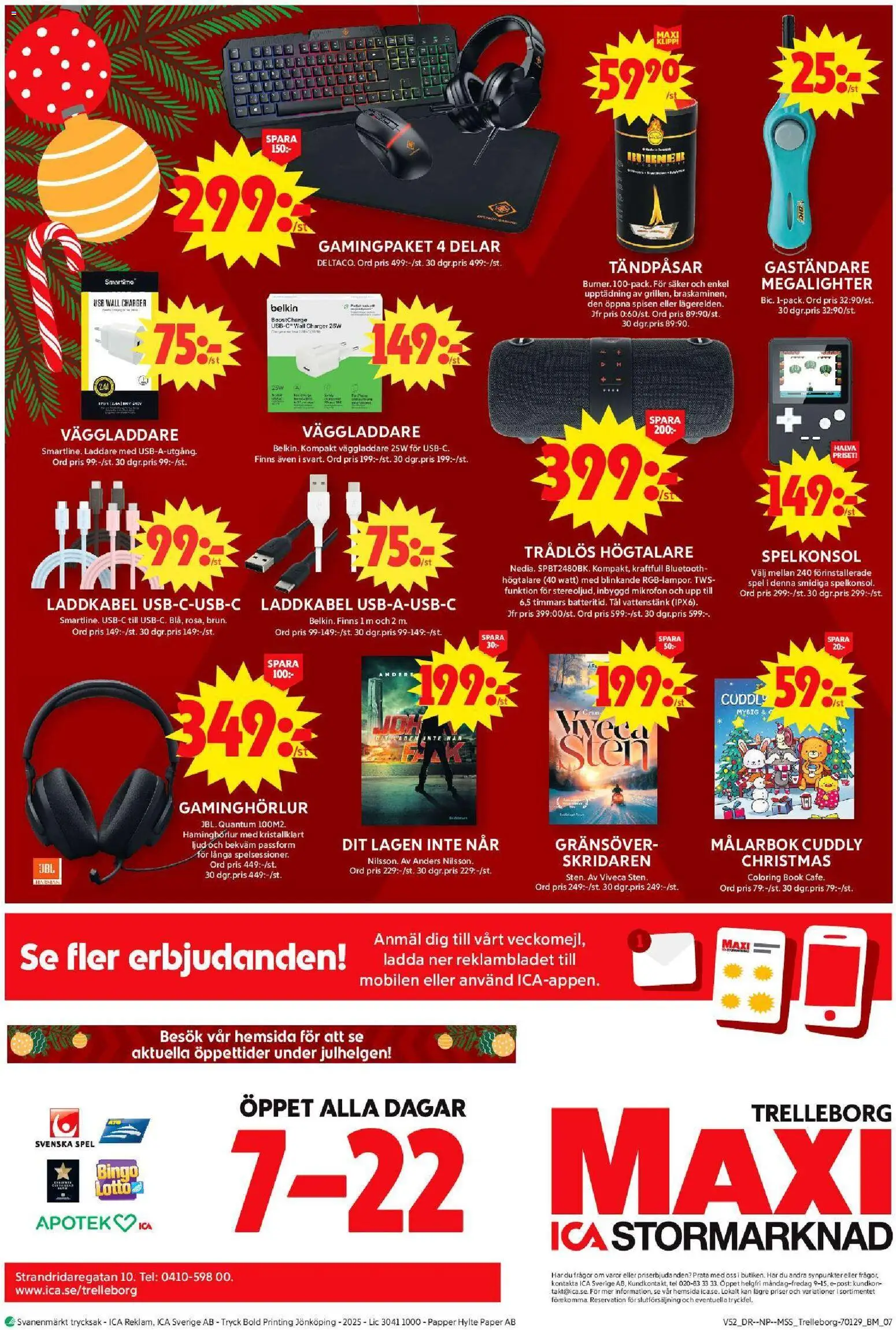 ICA Maxi reklamblad aktuell från 22.12.2025 | Sida: 14 | Produkter: Set, Spelkonsol, Mikrofon, USB
