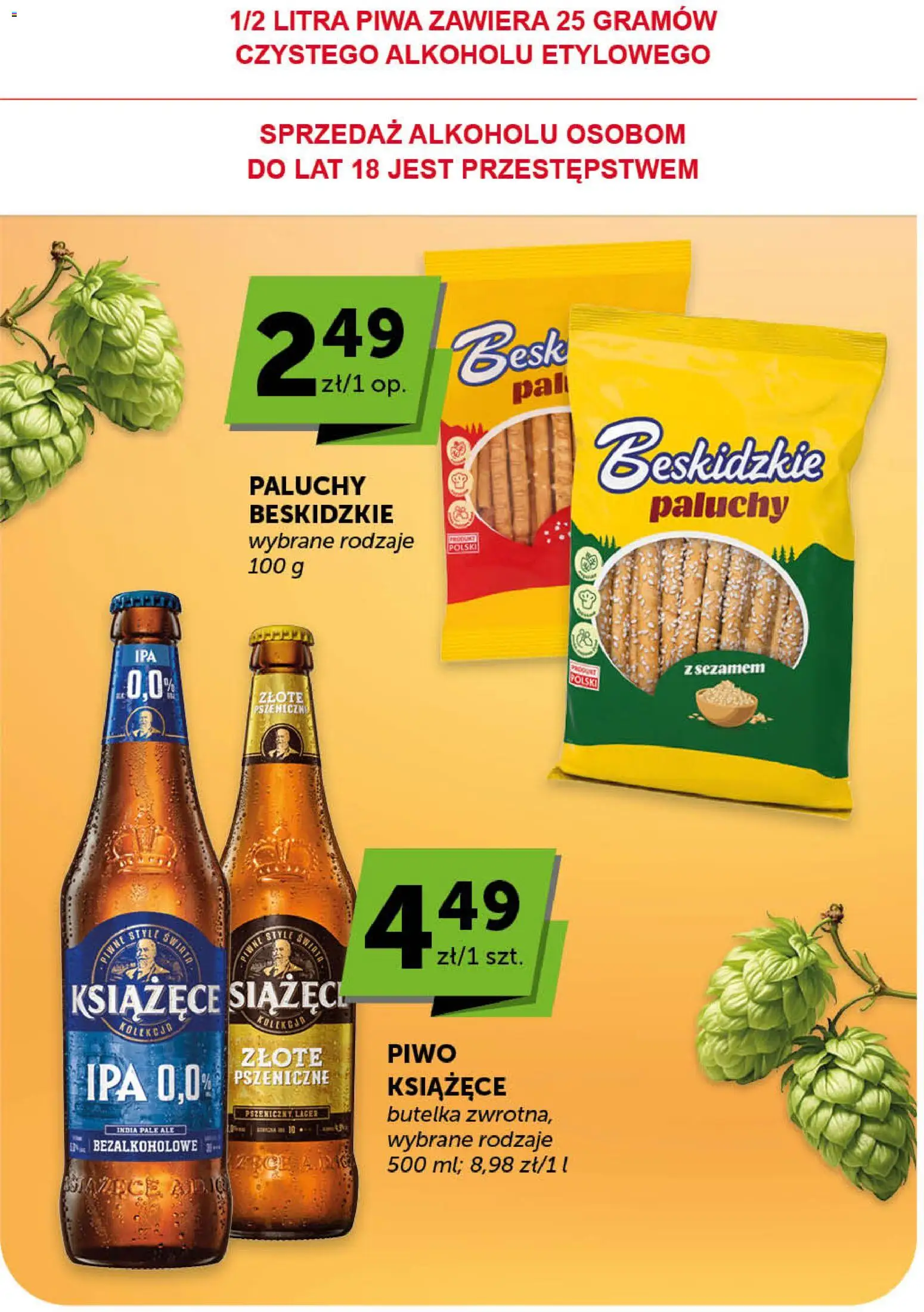 Euro Sklep gazetka - Minimarket od 16.04.2026 | Strona: 13 | Produkty: Piwo pszeniczne, Piwo