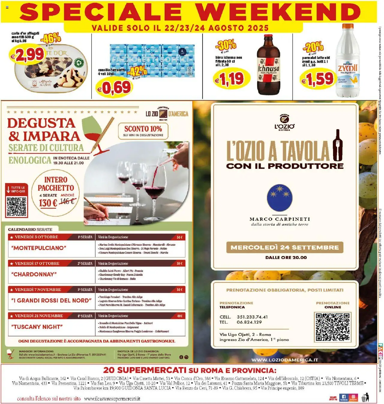 Volantino Il Castoro del 18.08.2025 | Pagina: 20 | Prodotti: Caffè, Birra, Fazzoletti, Acqua