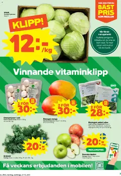 Coop Forum - erbjudanden - Förhandsvisning av reklamblad från butik Coop Forum aktuell från 13.10.2025 | Sida: 3 | Produkter: Vitkål, Champinjoner, Sallad, Mango