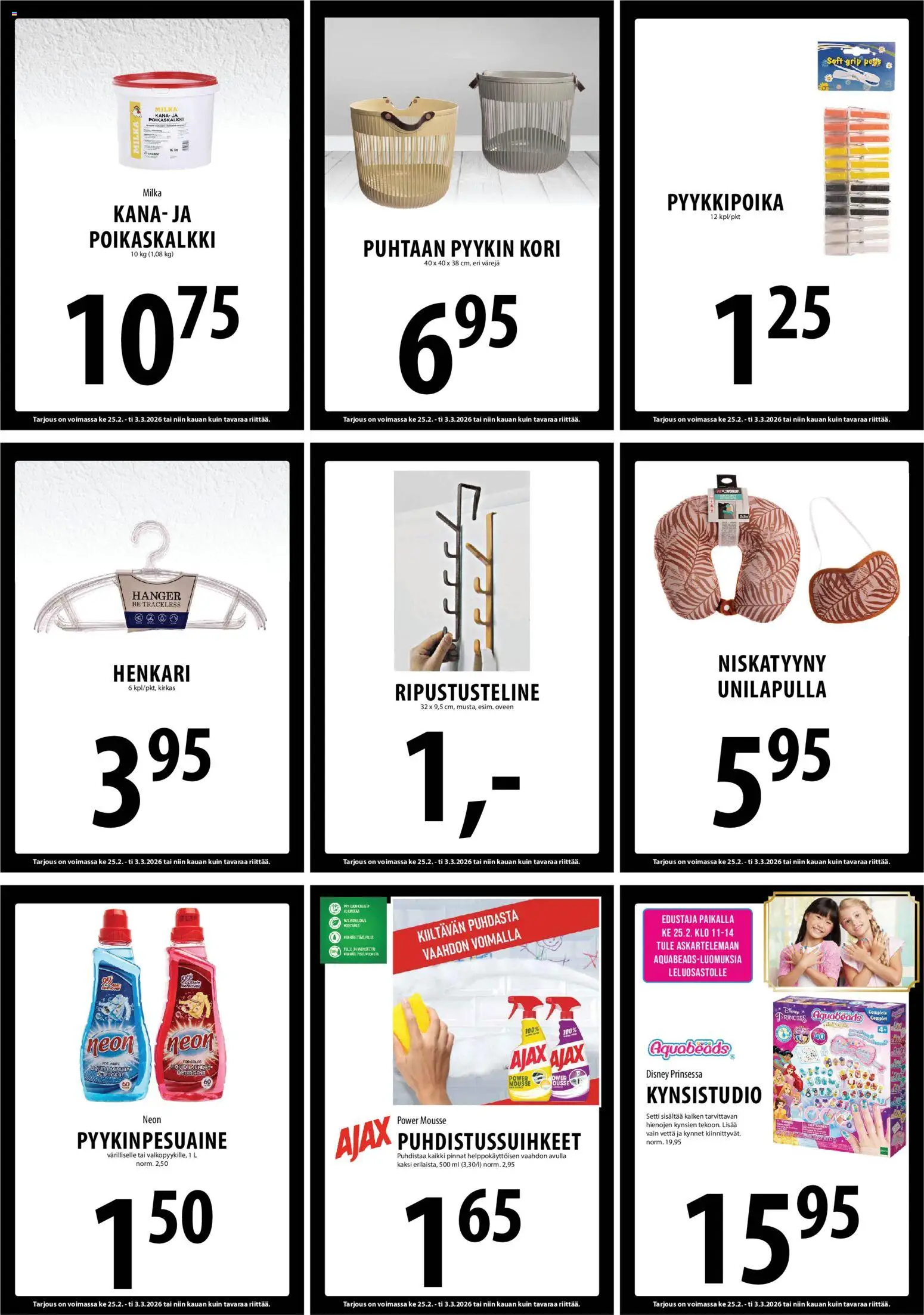 Tuuri tarjoukset – voimassa 25.02.2026 alkaen | Sivu: 17 | Tuotteet: Kana, Mousse, Niskatyyny, Henkari