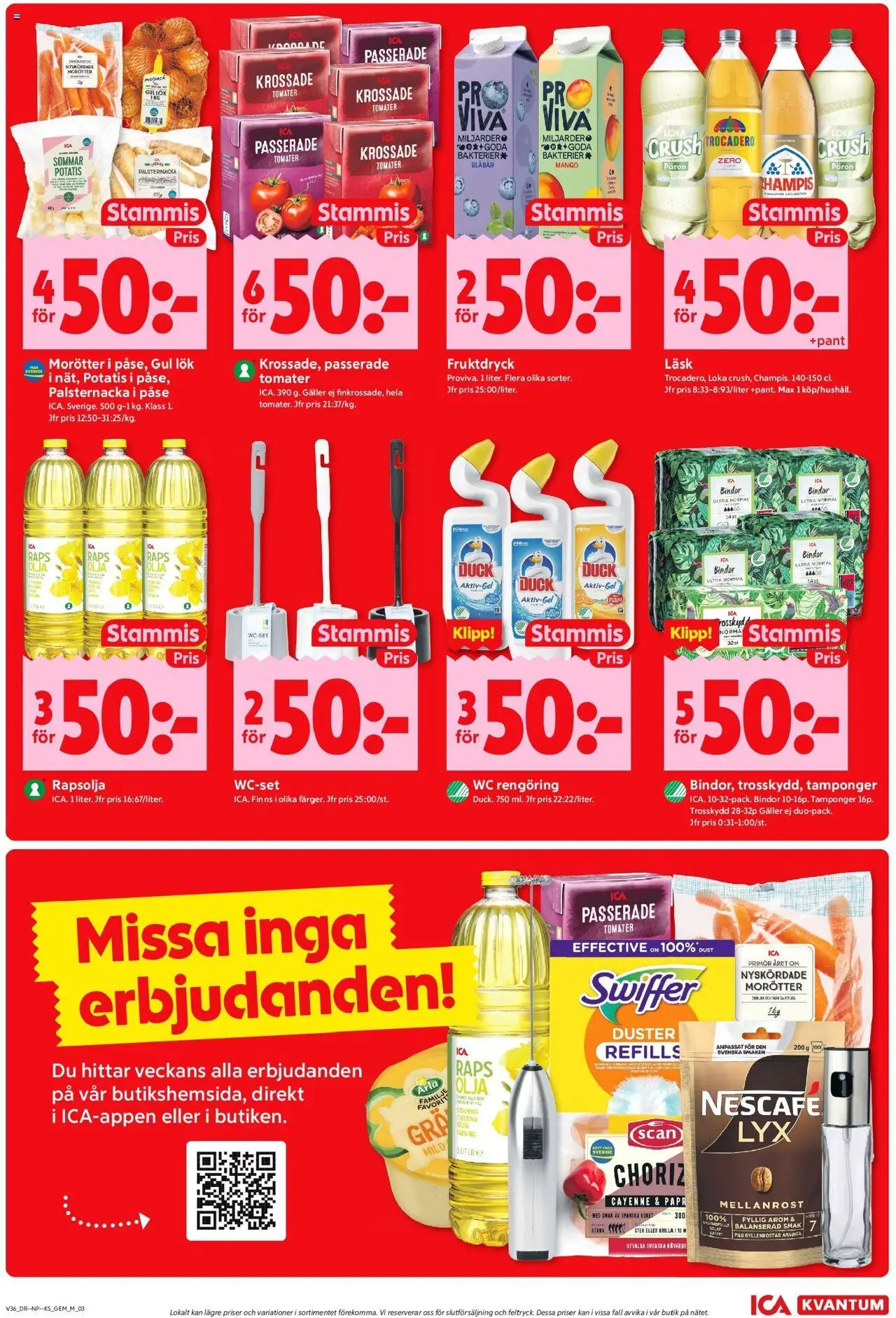 ICA Kvantum reklamblad aktuell från 01.09.2025 | Sida: 3 | Produkter: Kaffe, Gul lök, Potatis, Blåbär