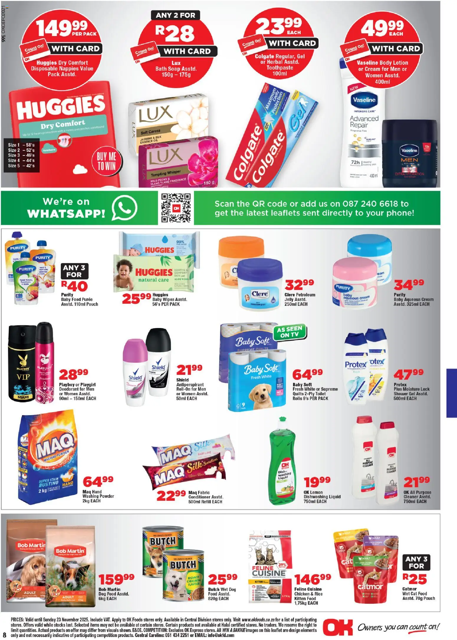 New OK Foods catalogue – valid from 12.11.2025 | Page: 8 | Products: Toilet, Fragrance, Toothpaste, Lemon