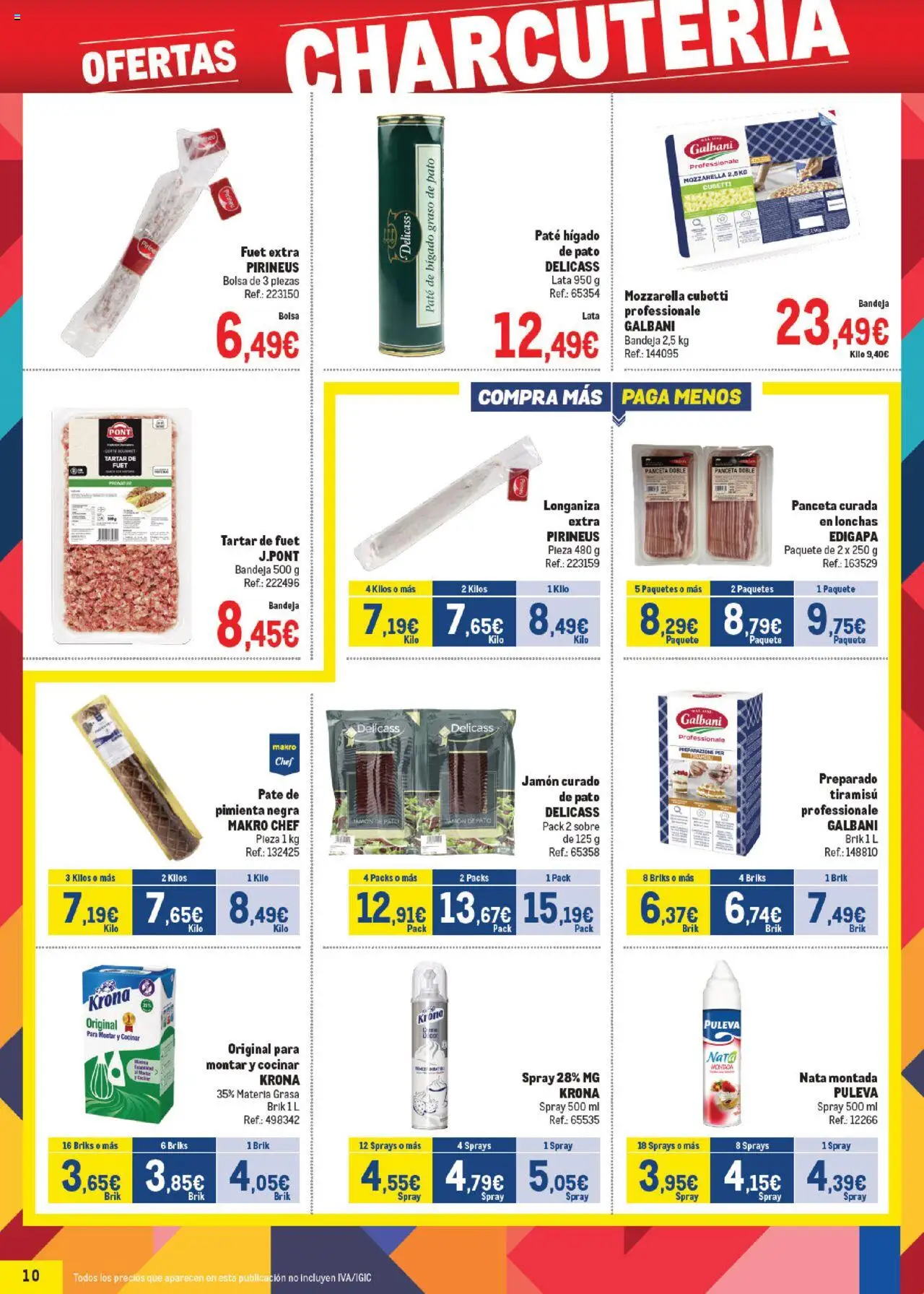 Makro - Precios Canarias │ válido desde el 06.10.2025 | Página: 10 | Productos: Jamón, Paté, Bolsa, Longaniza