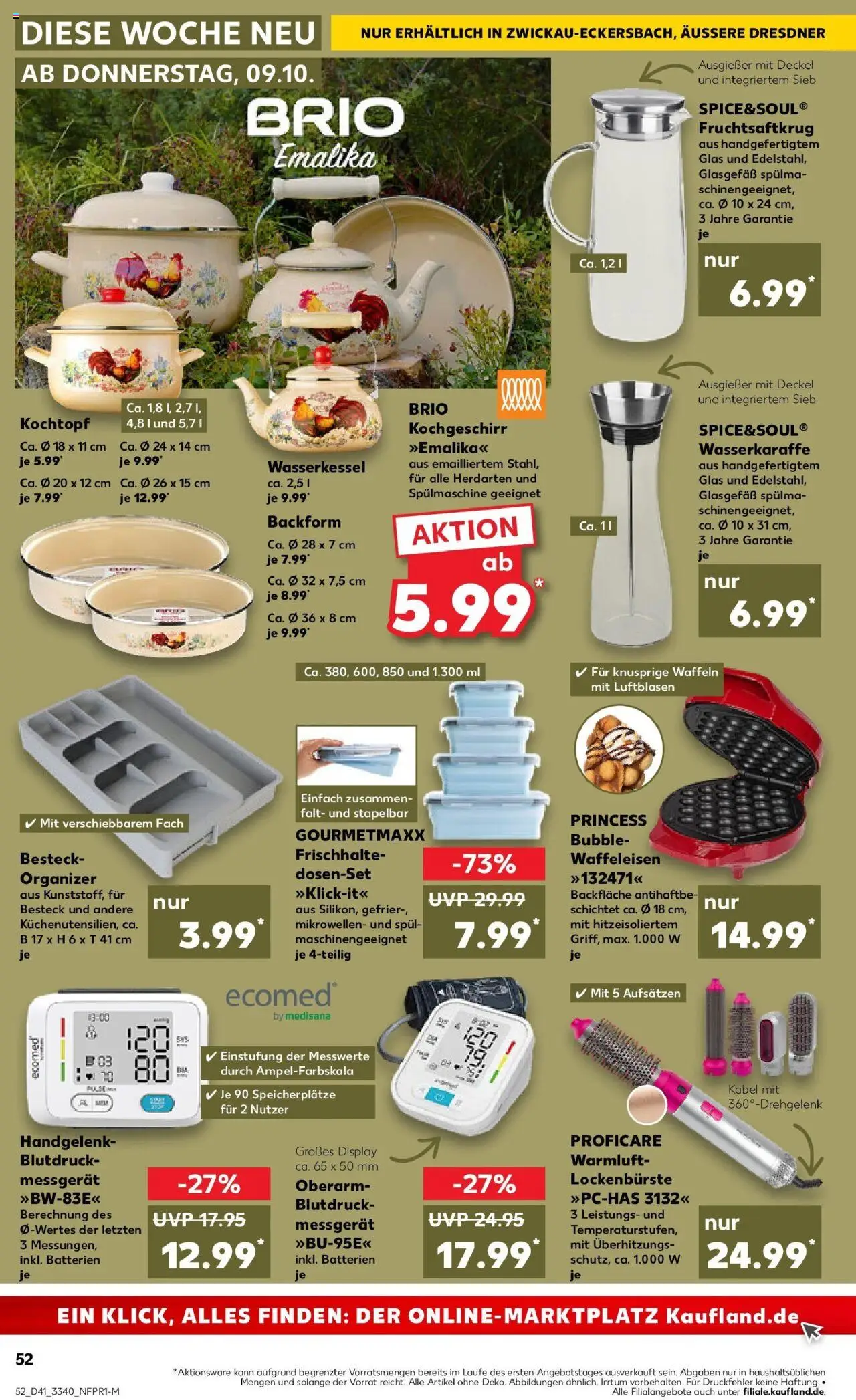 Kaufland prospekt Zwickau	 – gültig ab 13.10.2025 | Seite: 52 | Produkte: Kabel, Batterien, Waffeln, Monitor