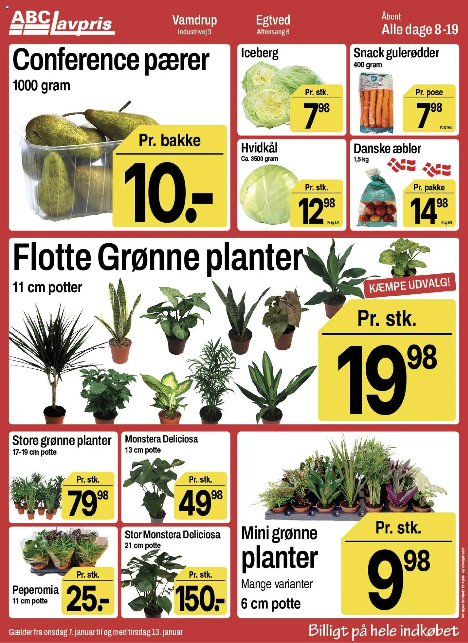 Abc Lavpris tilbudsavis – gyldig fra 07.01.2026 | Side: 3 | Produkter: Æbler, Gulerødder, Hvidkål, Pærer