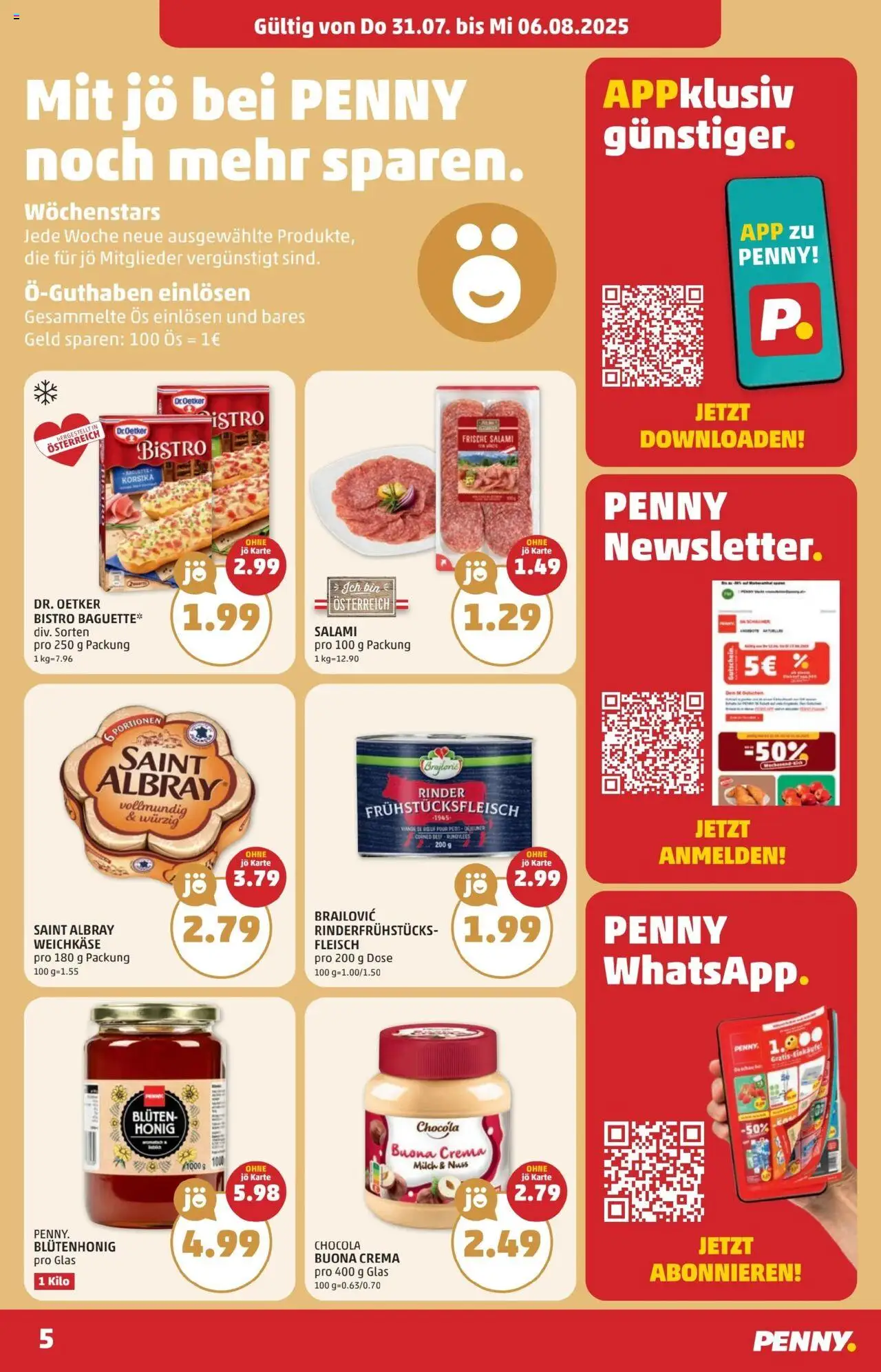 Penny Markt - Eröffnung in 1120 Wien gültig ab 31.07.2025 | Seite: 5 | Produkte: Milch, Salami
