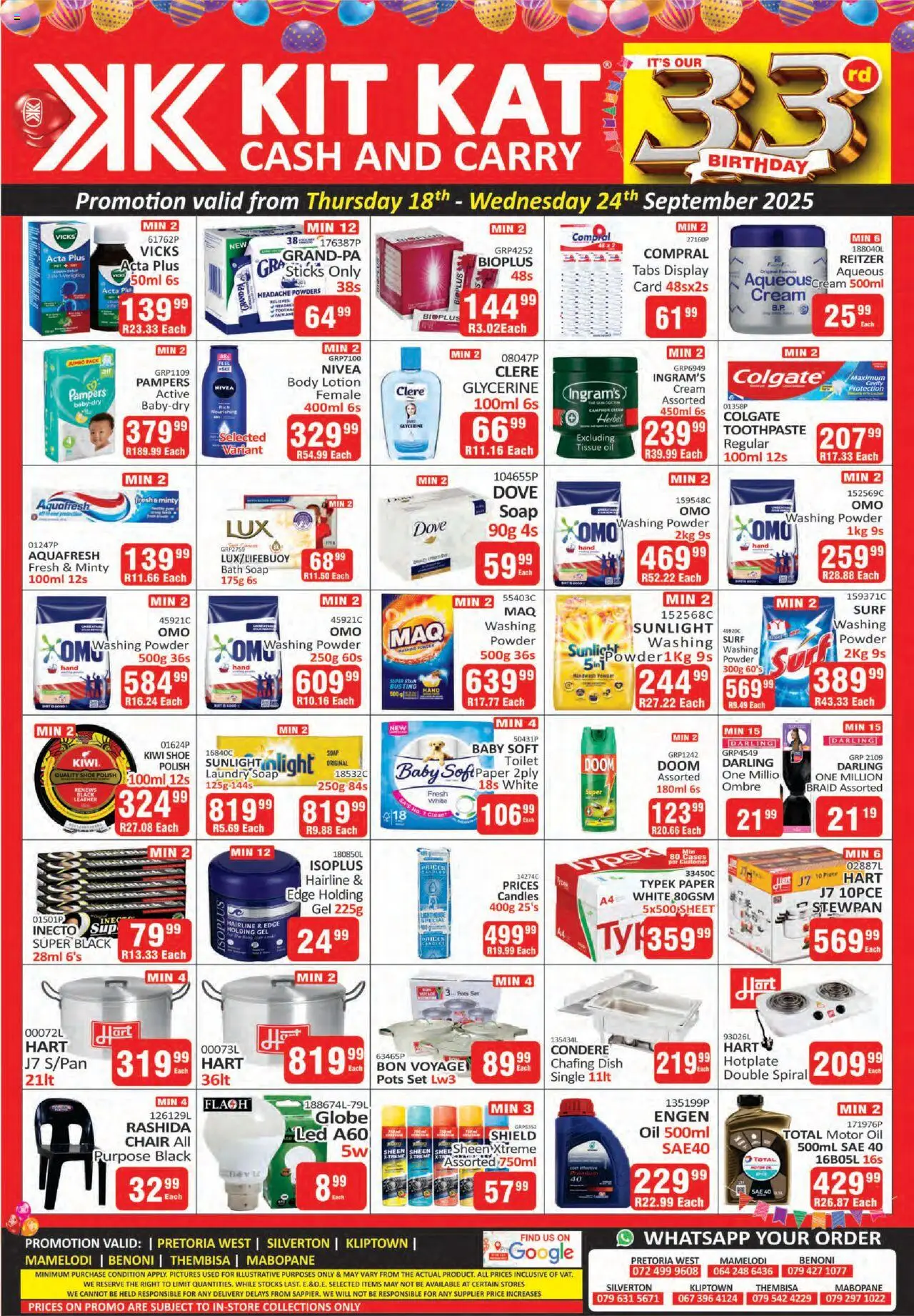 New KIT KAT Cash & Carry catalogue – valid from 18.09.2025 | Page: 2 | Products: Chair, Bath, Powder, Washing powder