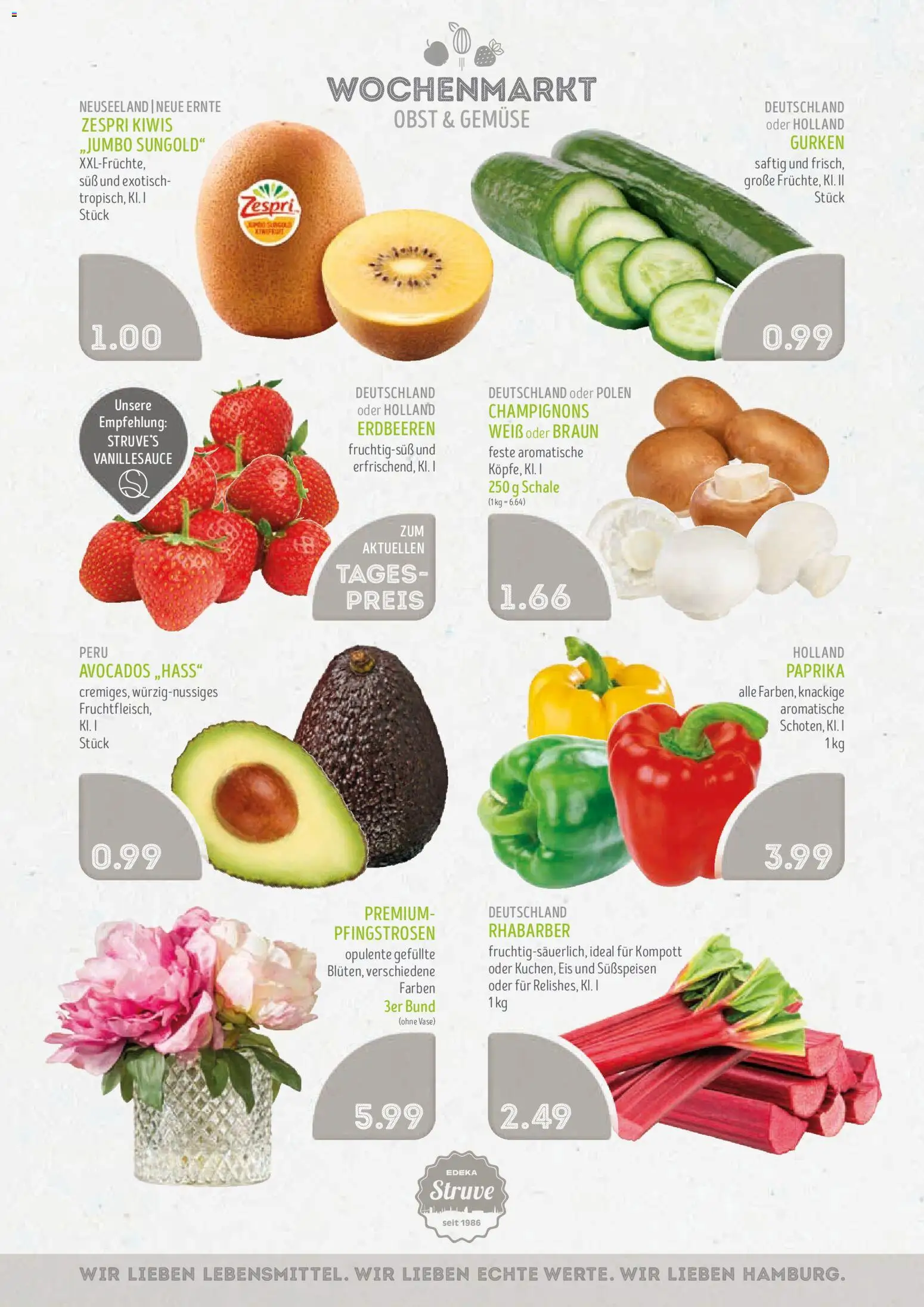 Edeka Struve Prospekt 	 – gültig ab 27.04.2026 | Seite: 2 | Produkte: Vase, Paprika, Rhabarber, Erdbeeren