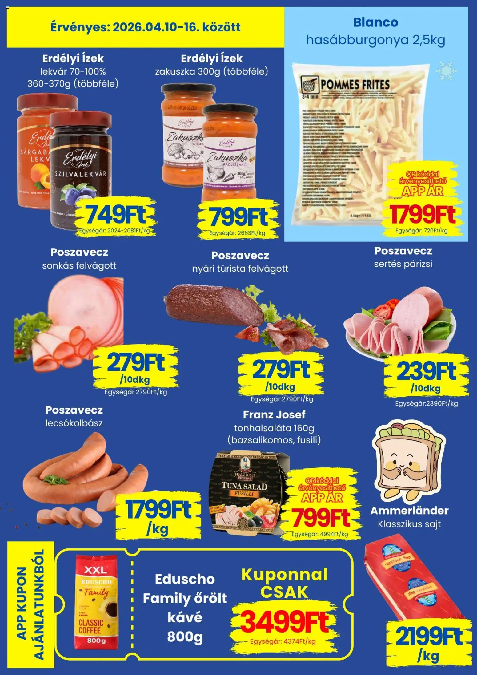 Magnetic akciós ujság - amely érvényes a következő dátumtól: 10.04.2026 | Oldal: 7 | Termékek: Tonhalsaláta, Sajt, Hasábburgonya, Felvágott