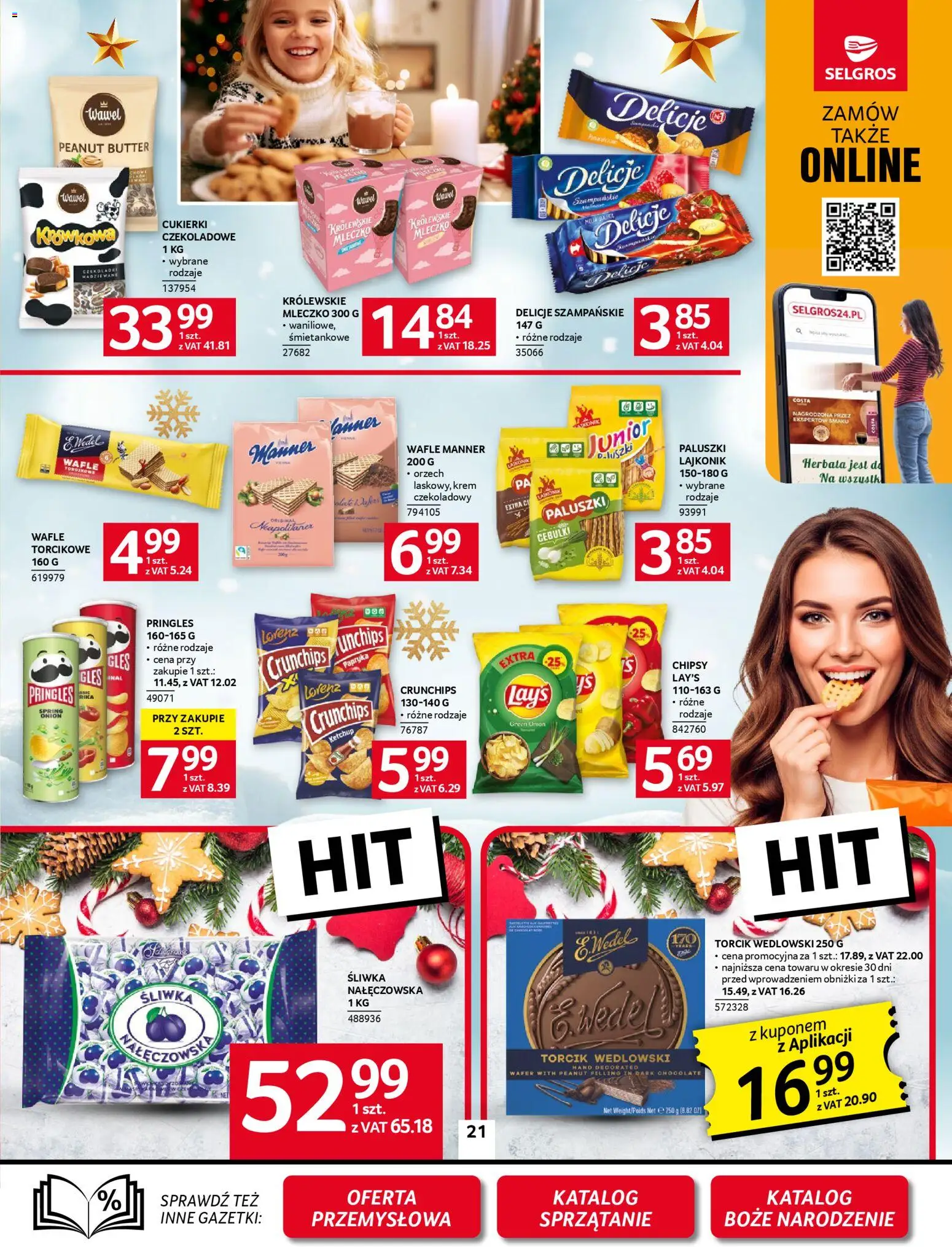 Selgros cash&carry Gazetka od 06.11.2025 | Strona: 21 | Produkty: Chipsy, Ketchup, Krem, Torcik wedlowski