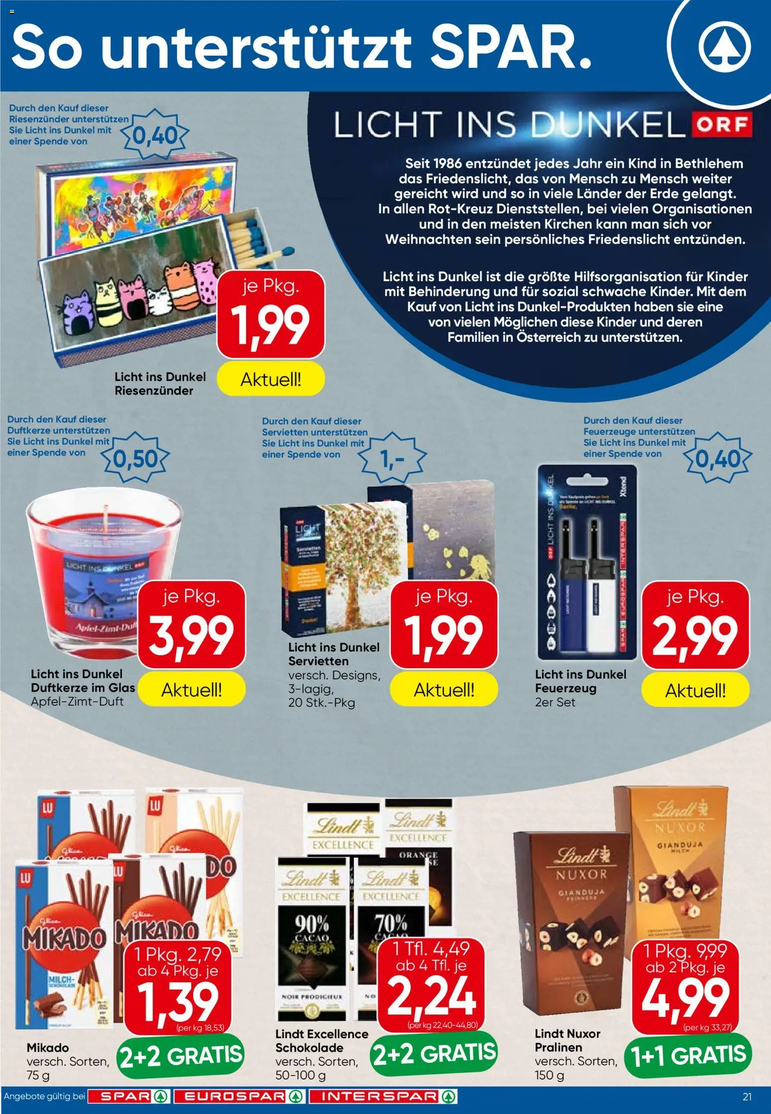 Spar Flugblatt - Burgenland gültig ab 06.11.2025 | Seite: 21 | Produkte: Milch, Schokolade