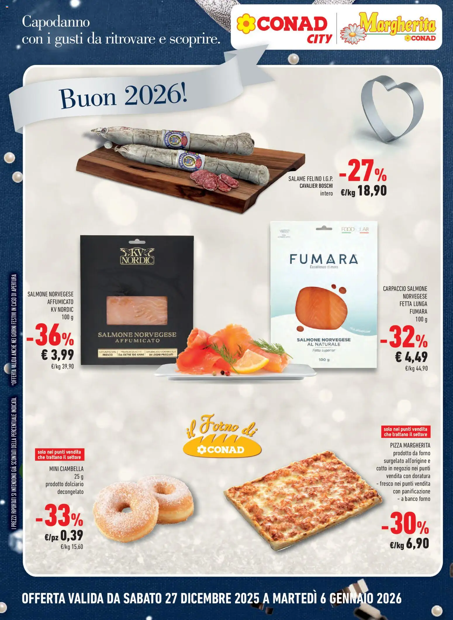 Volantino Conad del 27.12.2025 | Pagina: 10 | Prodotti: Pizza, Salmone, Forno, Il forno