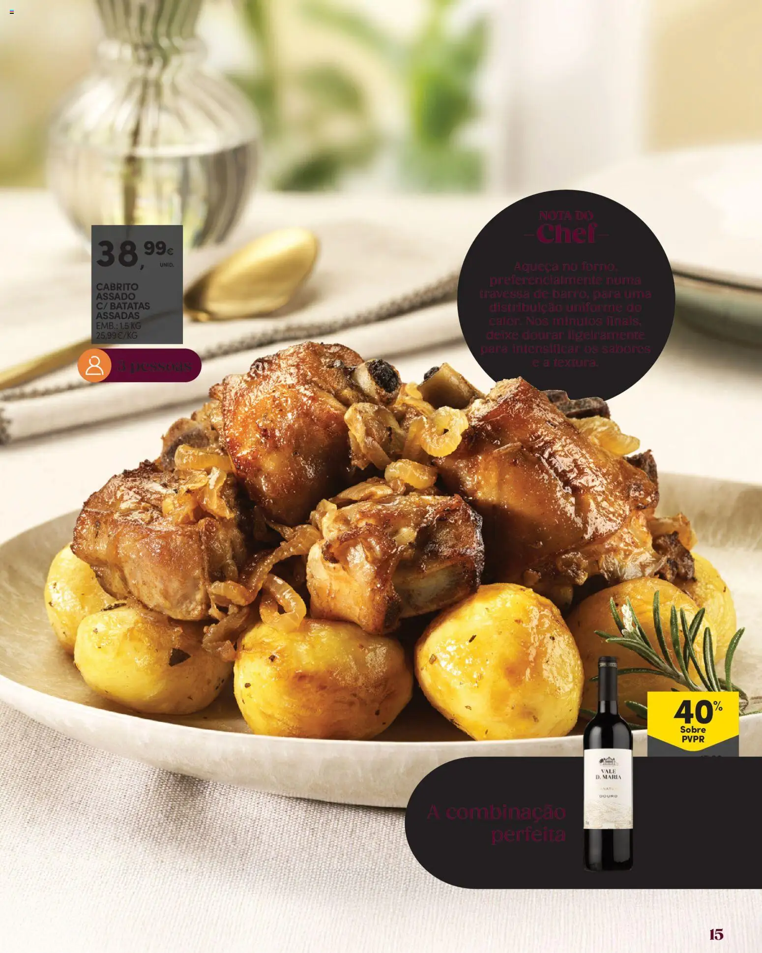 Continente - Catálogo Take Away Páscoa │ válido de 17.03.2026 | Página: 15 | Produtos: Cabrito