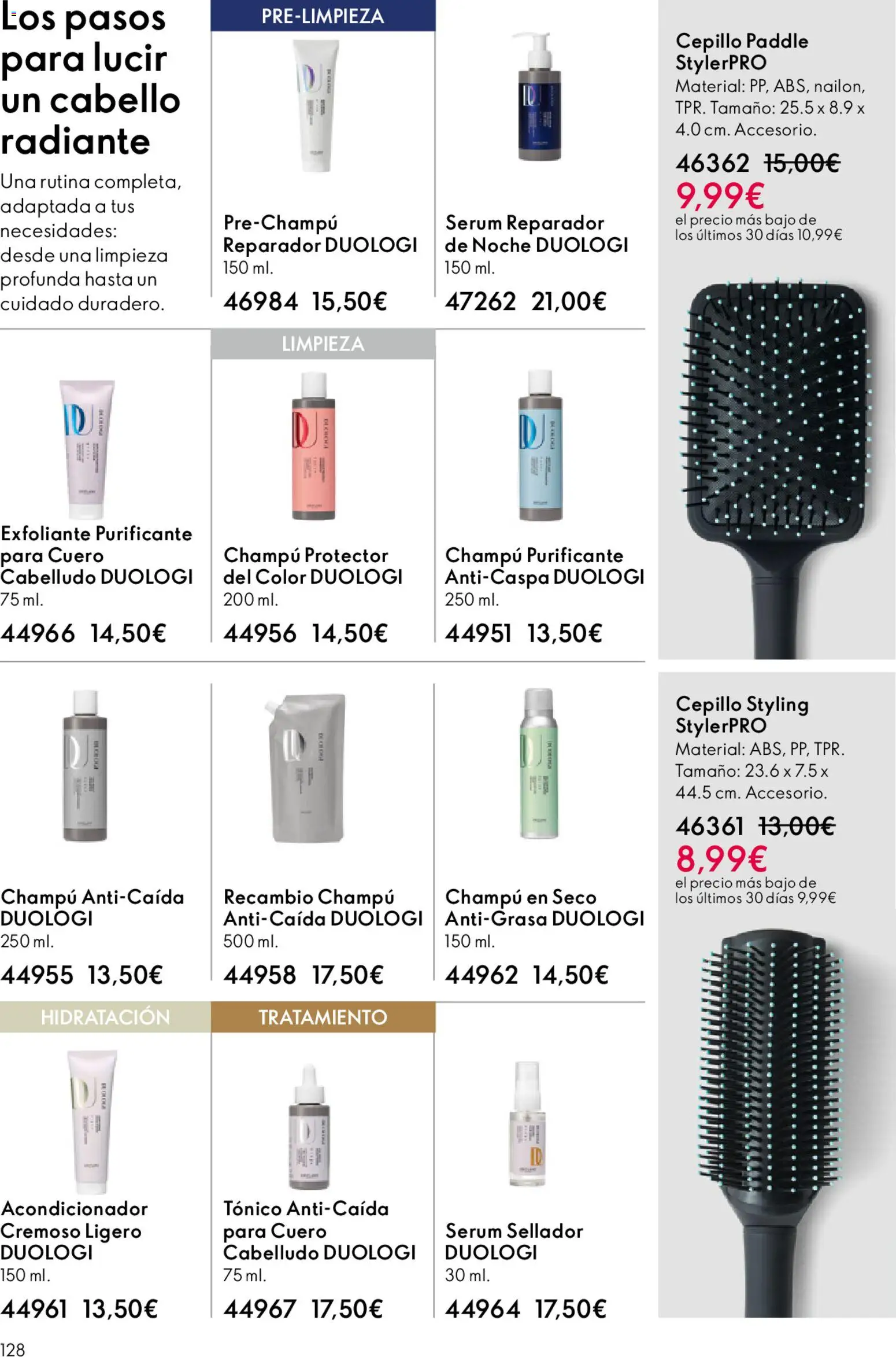 Oriflame - Catálogo Campaña 6 │ válido desde el 22.04.2026 | Página: 128 | Productos: Cepillo, Champú, Acondicionador, Γαύρος
