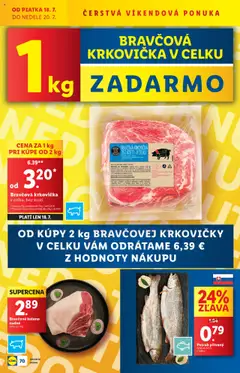 Lidl leták │ platný od 14.07.2025 | Strana: 84 | Produkty: Bravčová krkovička, Pstruh, Bravčové koleno, Krkovička
