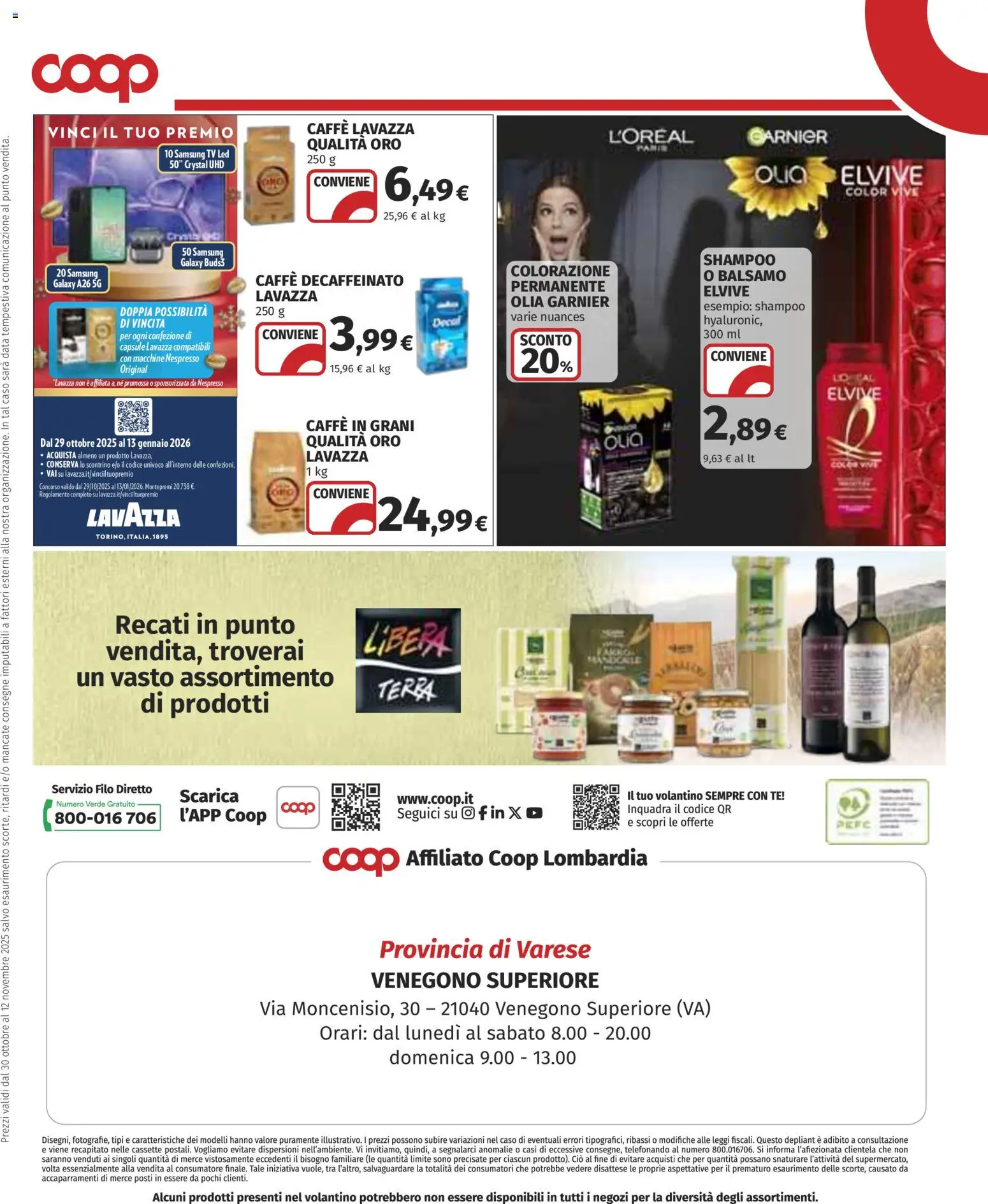 Volantino COOP del 30.10.2025 | Pagina: 23 | Prodotti: Tè, Caffè in grani, Lavazza, Terra
