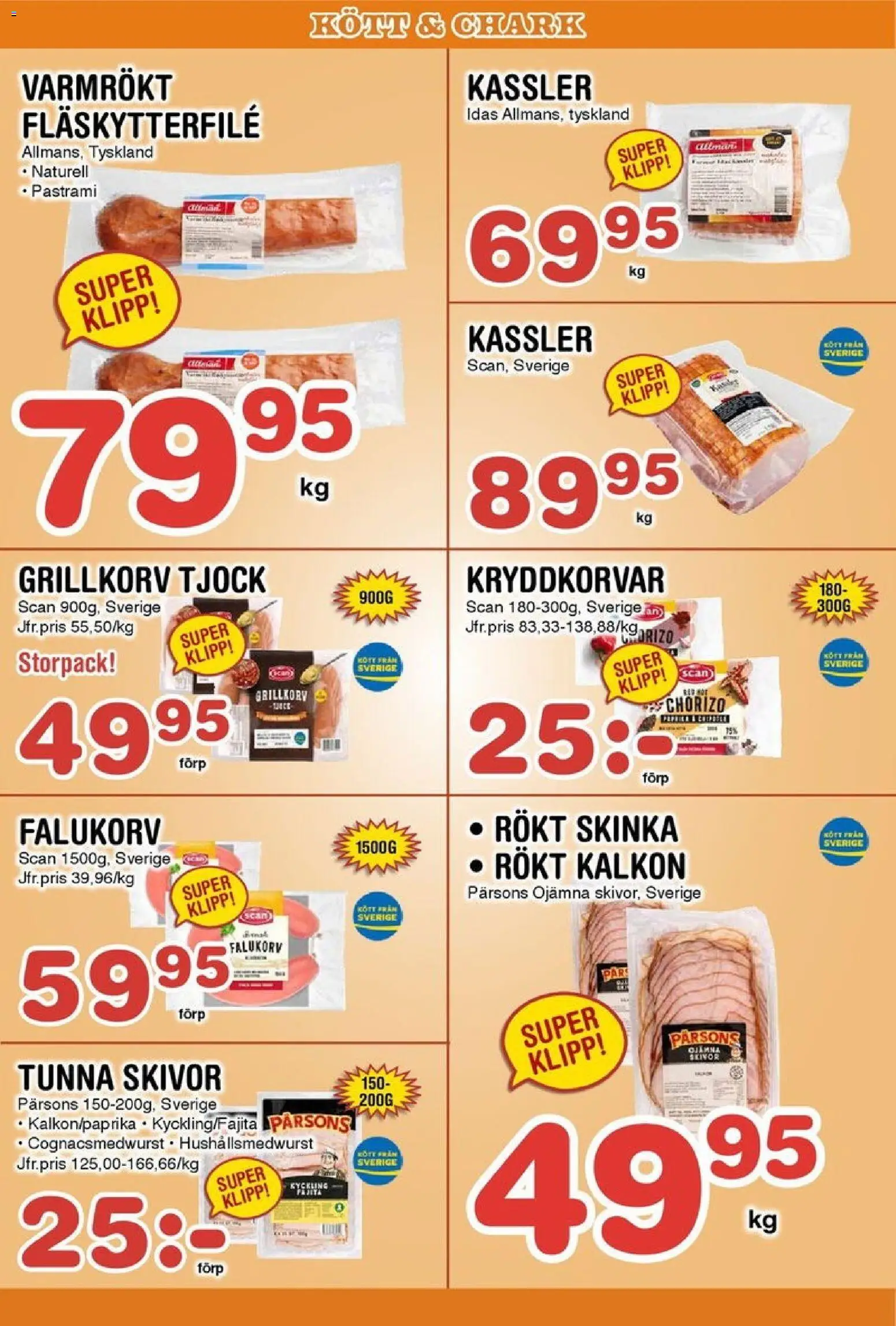 Nya Pulsen reklamblad aktuell från 24.11.2025 | Sida: 5 | Produkter: Kassler, Fläskytterfilé, Grillkorv, Skinka