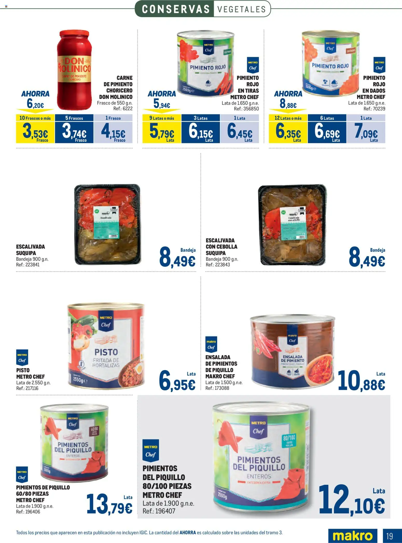 Makro - Especial Despensa Canarias │ válido desde el 02.02.2026 | Página: 19 | Productos: Κάδος απορρυμάτων, Ensalada, Παγωμένο τσάι, Bandeja
