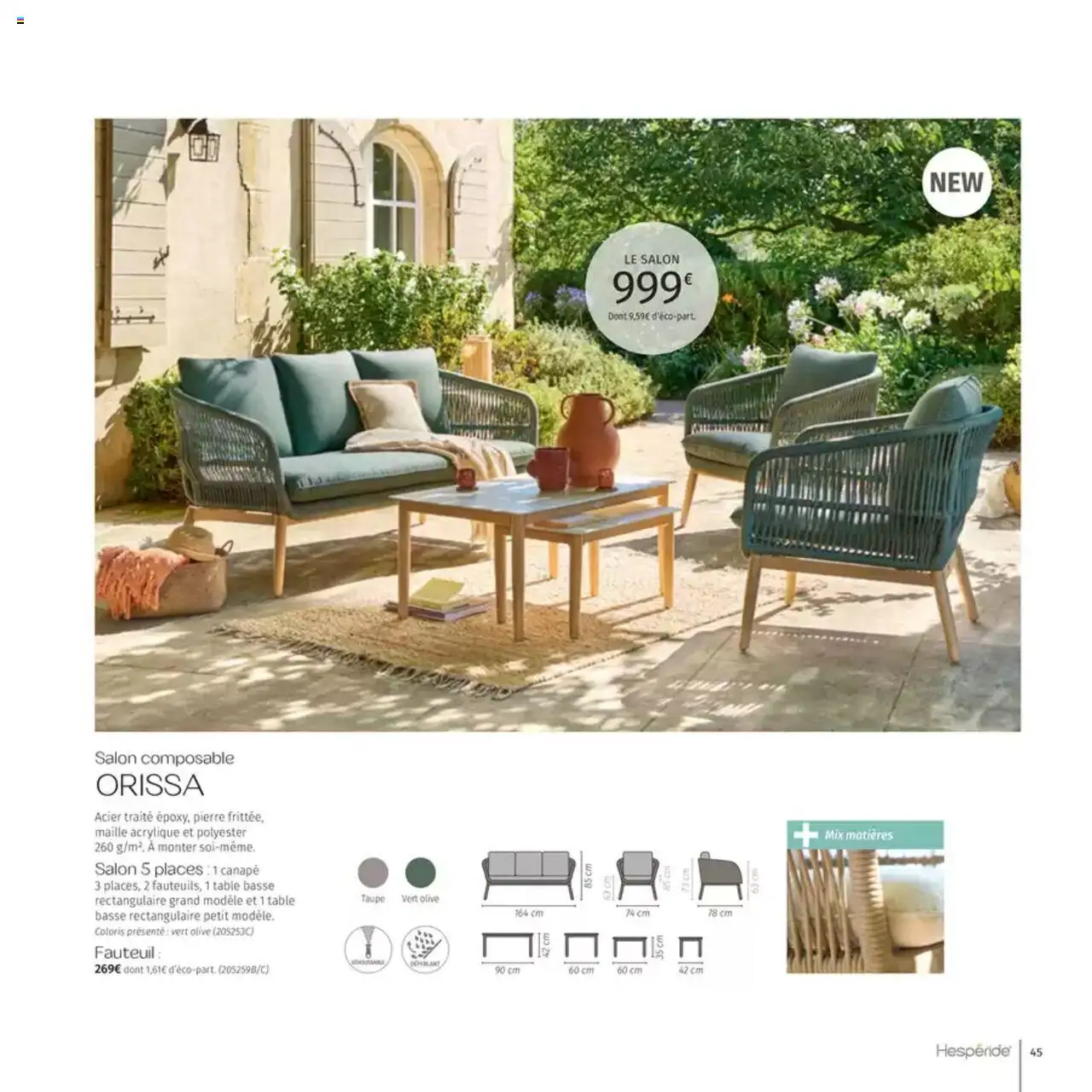  | Page: 45 | Produits: Olive, Canapé, Fauteuil, Table